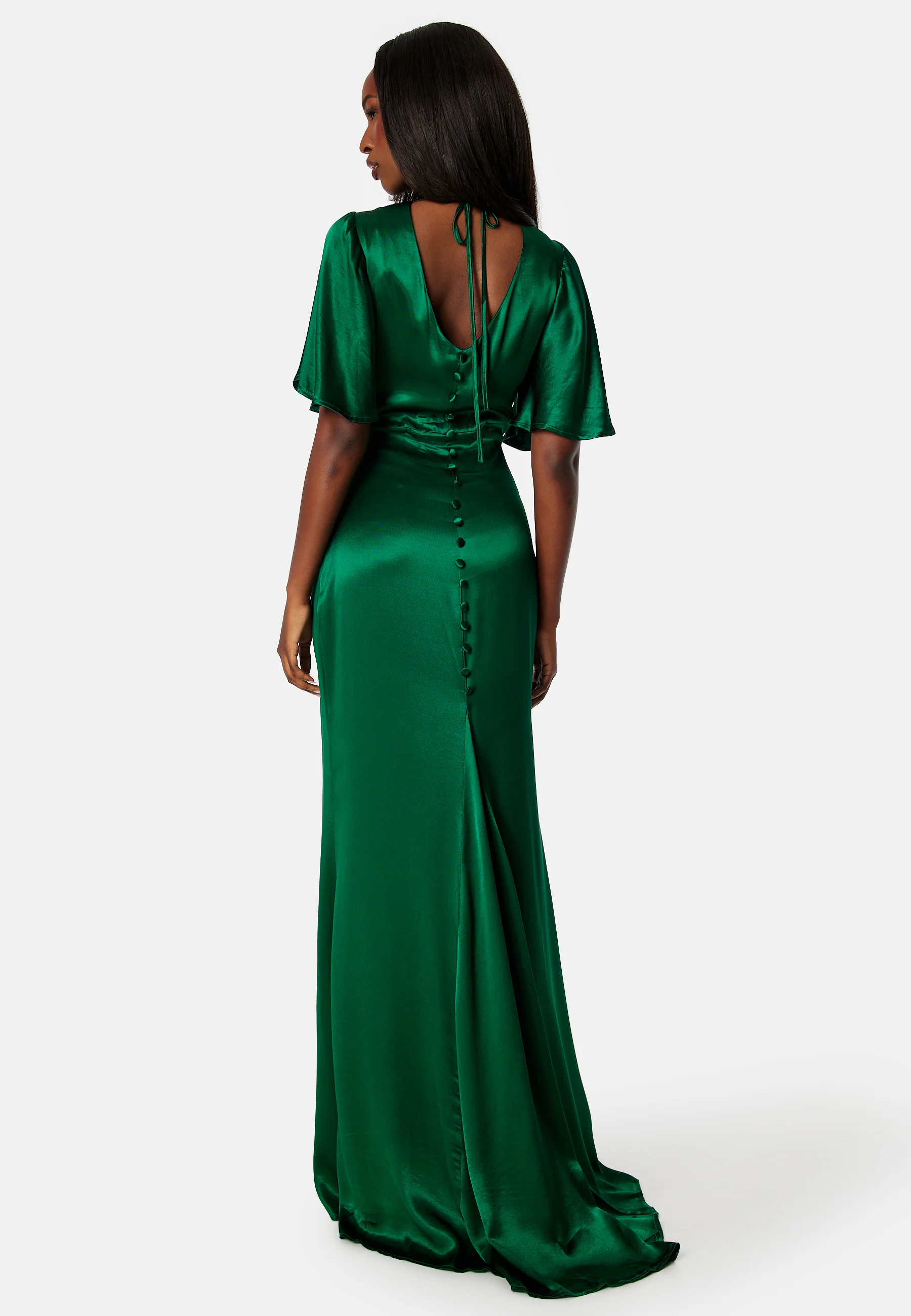 Satin Cowl Front Maxi Dress - Image 2