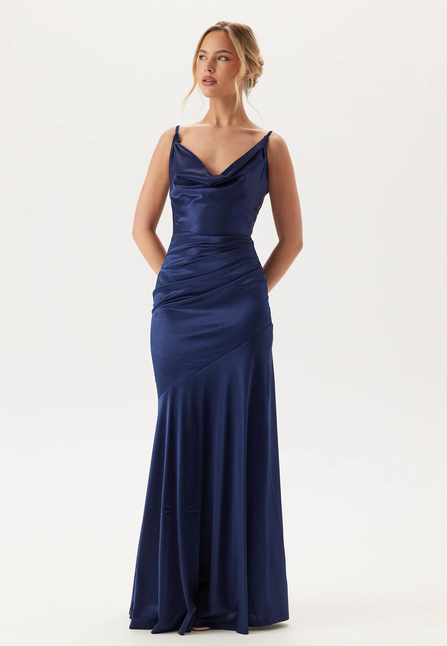Satin Cowl Neck Maxi Dress - Image 2