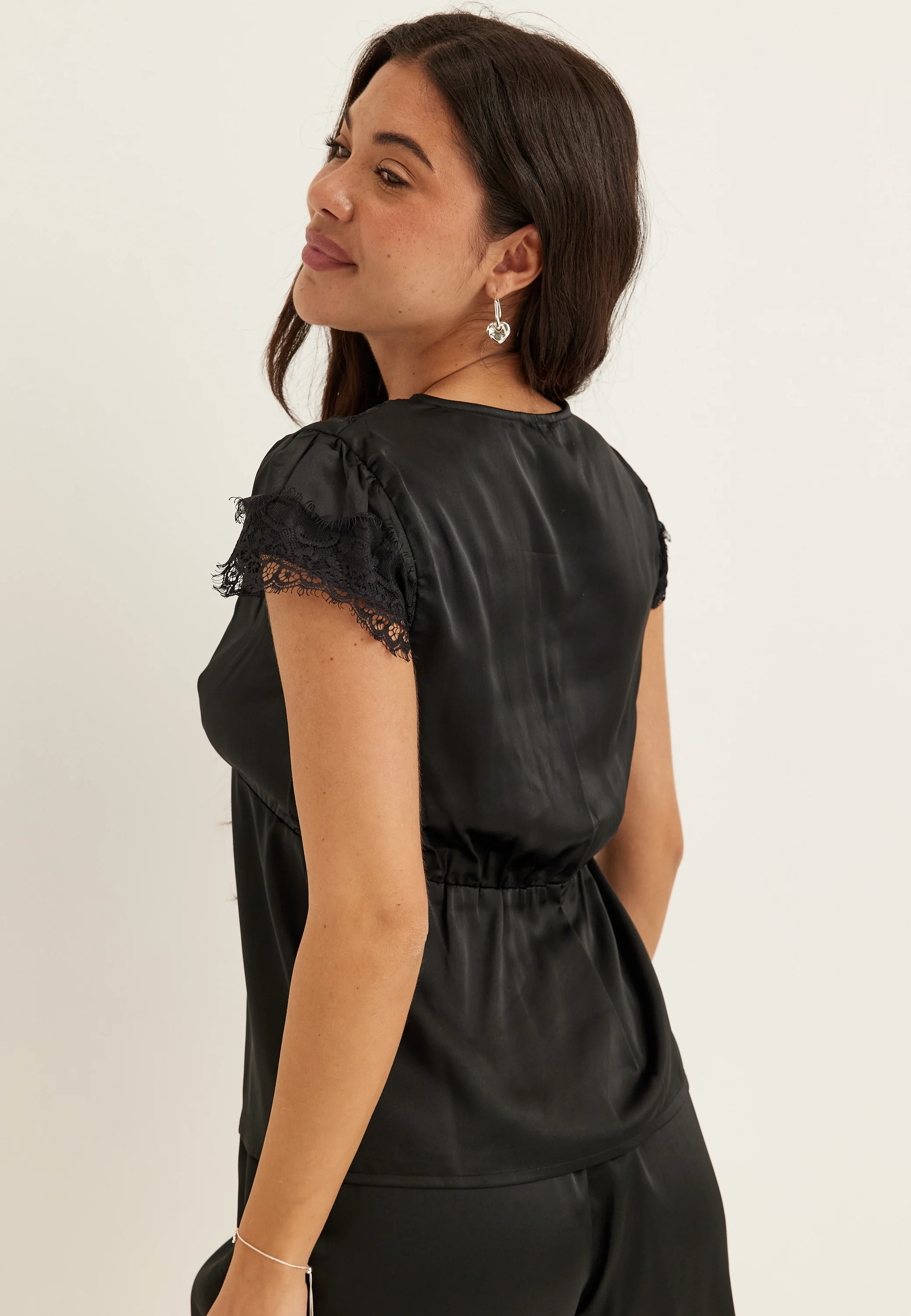 Satin Lace Blouse - Image 3
