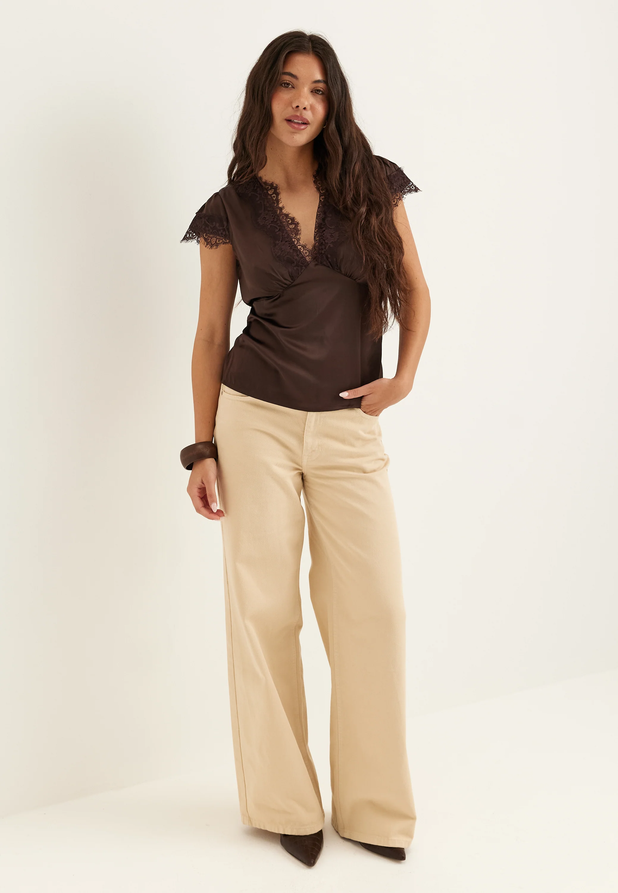 Satin Lace Blouse - Image 4