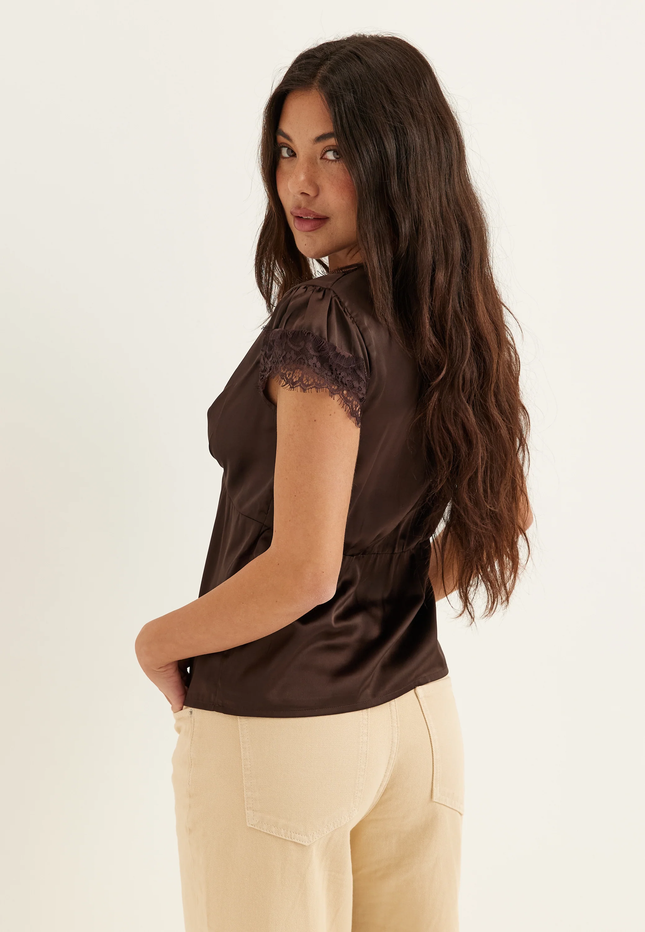 Satin Lace Blouse - Image 7