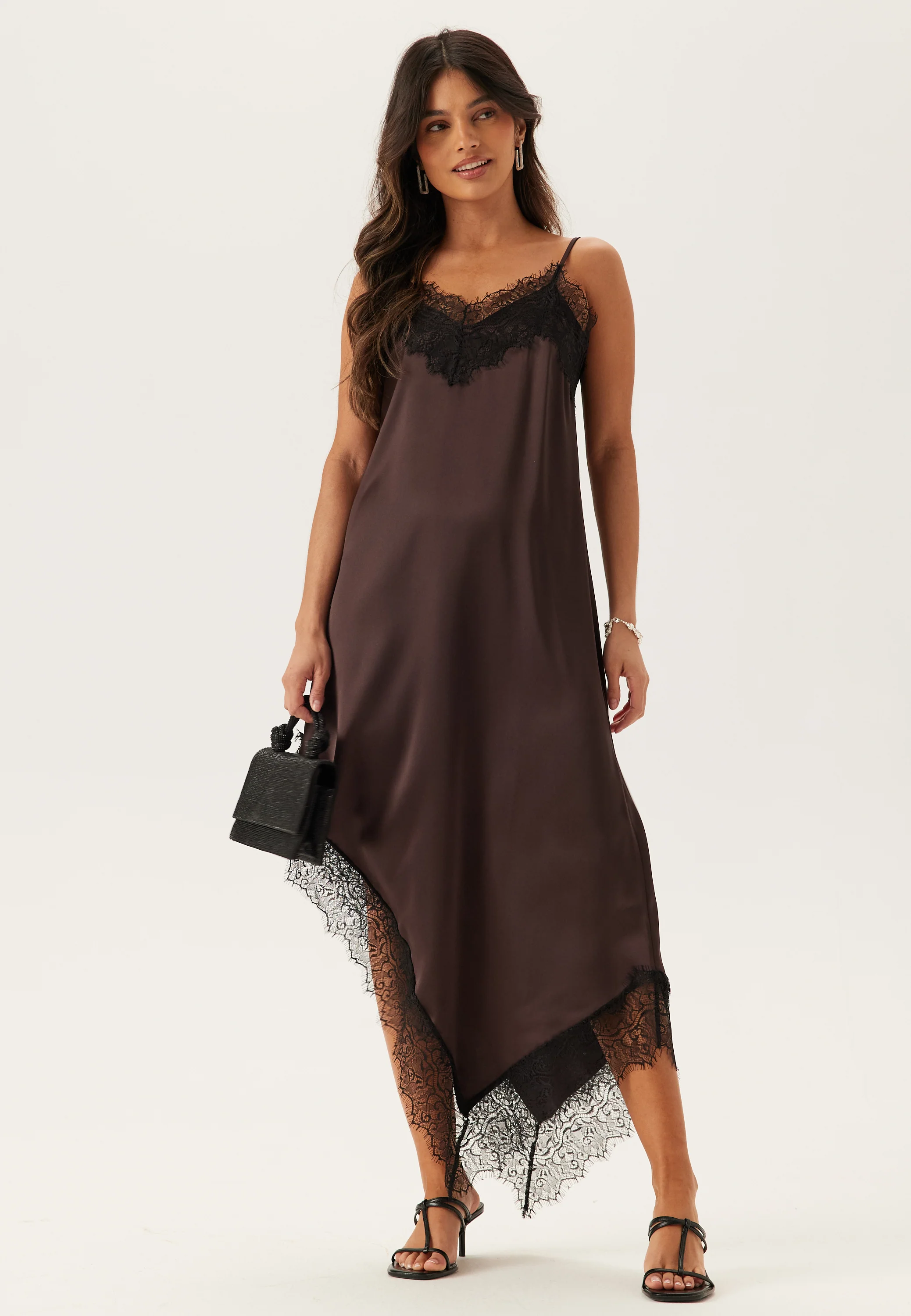 Satin Lace Slip Dress - Image 2