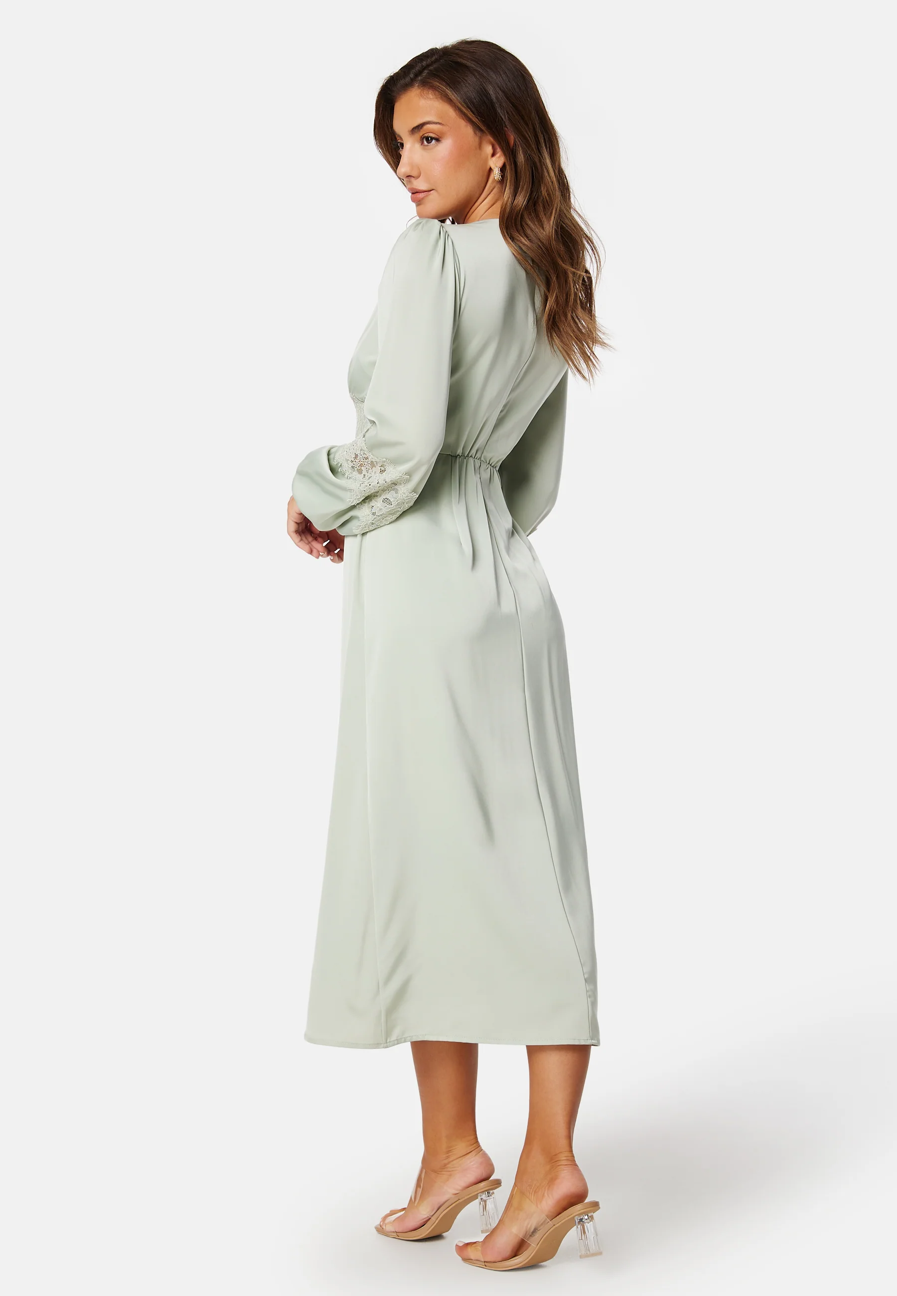 Satin Midi Dress - Image 2
