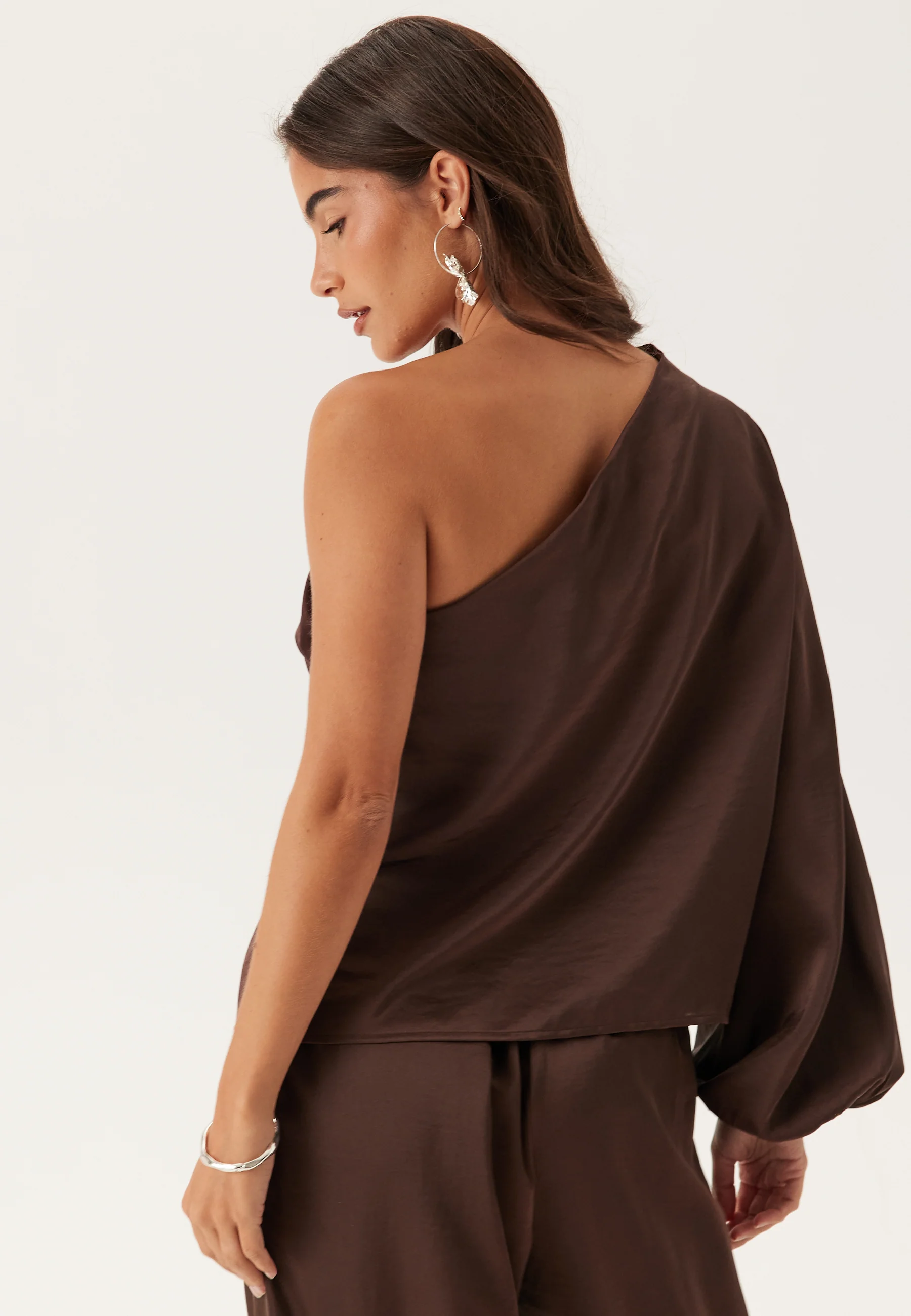 Satin One Shoulder Blouse - Image 3