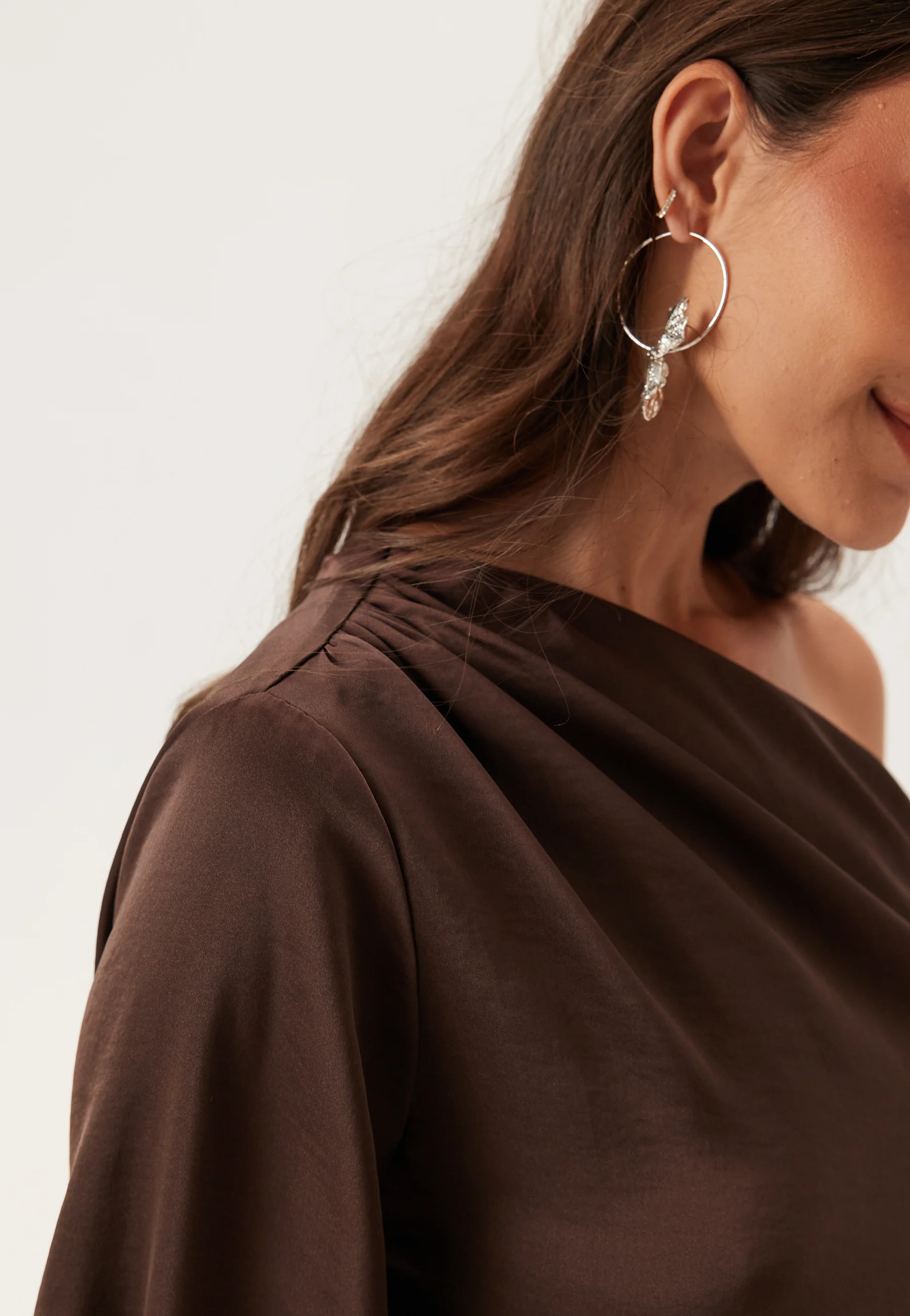 Satin One Shoulder Blouse - Image 4
