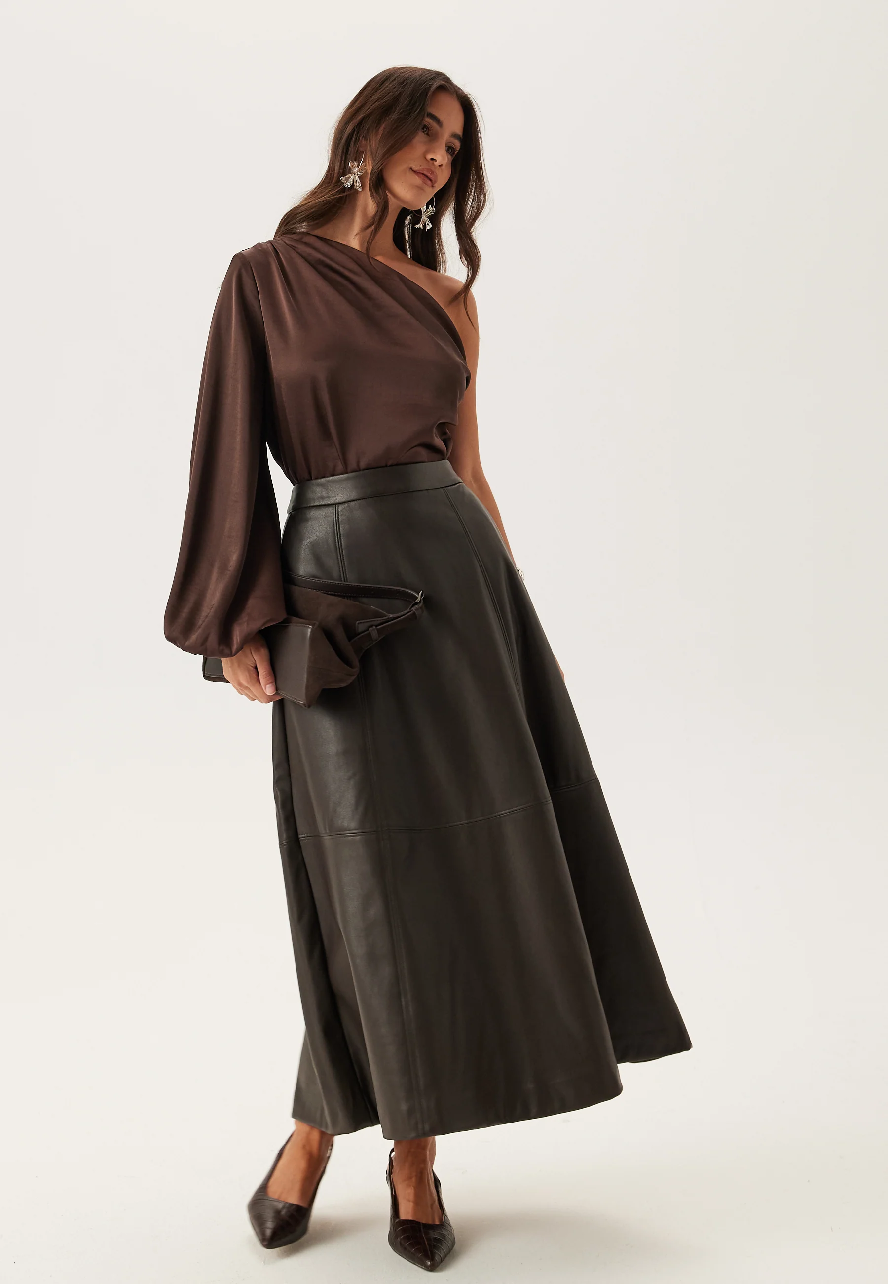 Satin One Shoulder Blouse - Image 8
