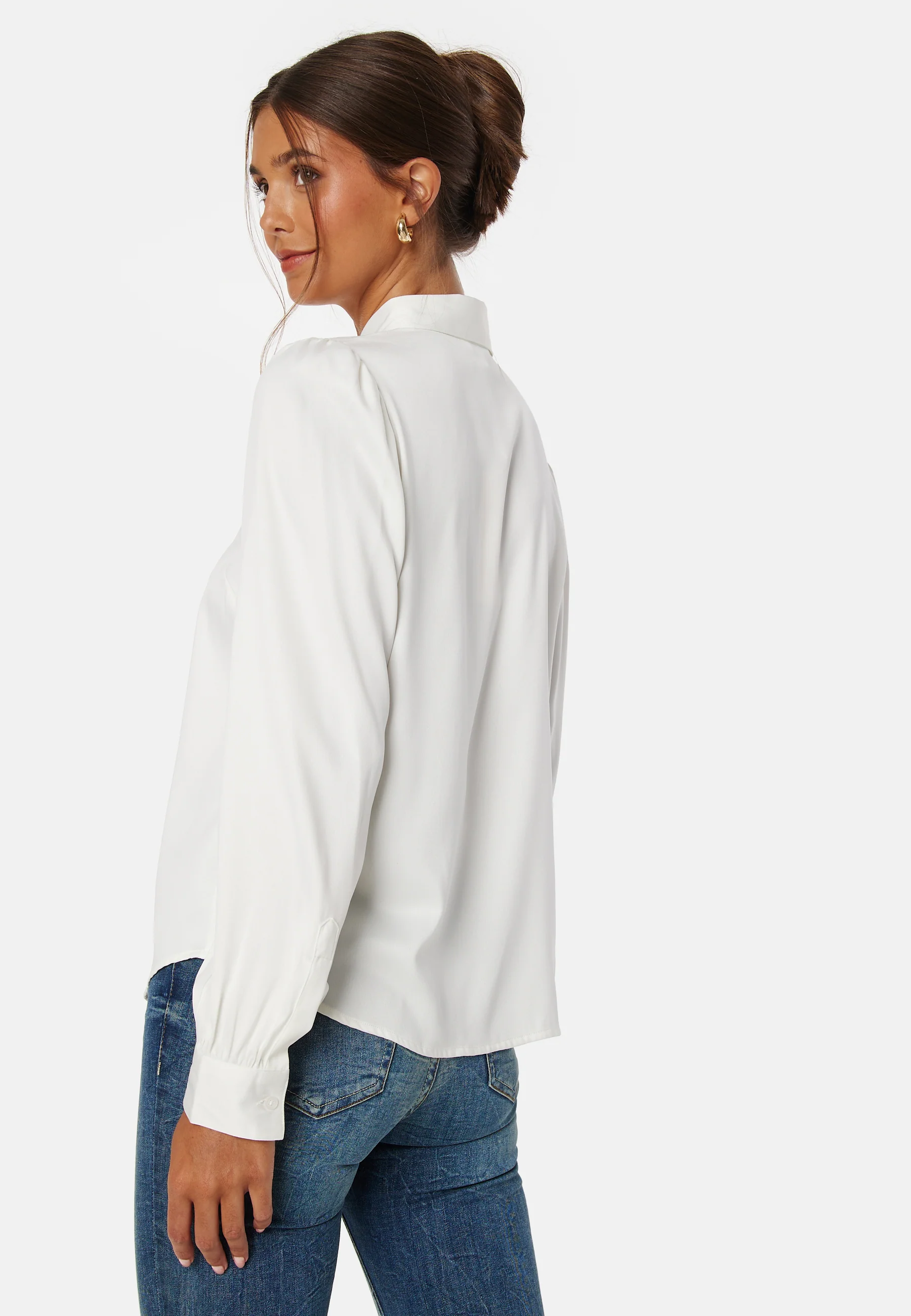 Satin Puff Sleeve Shirt - Image 4