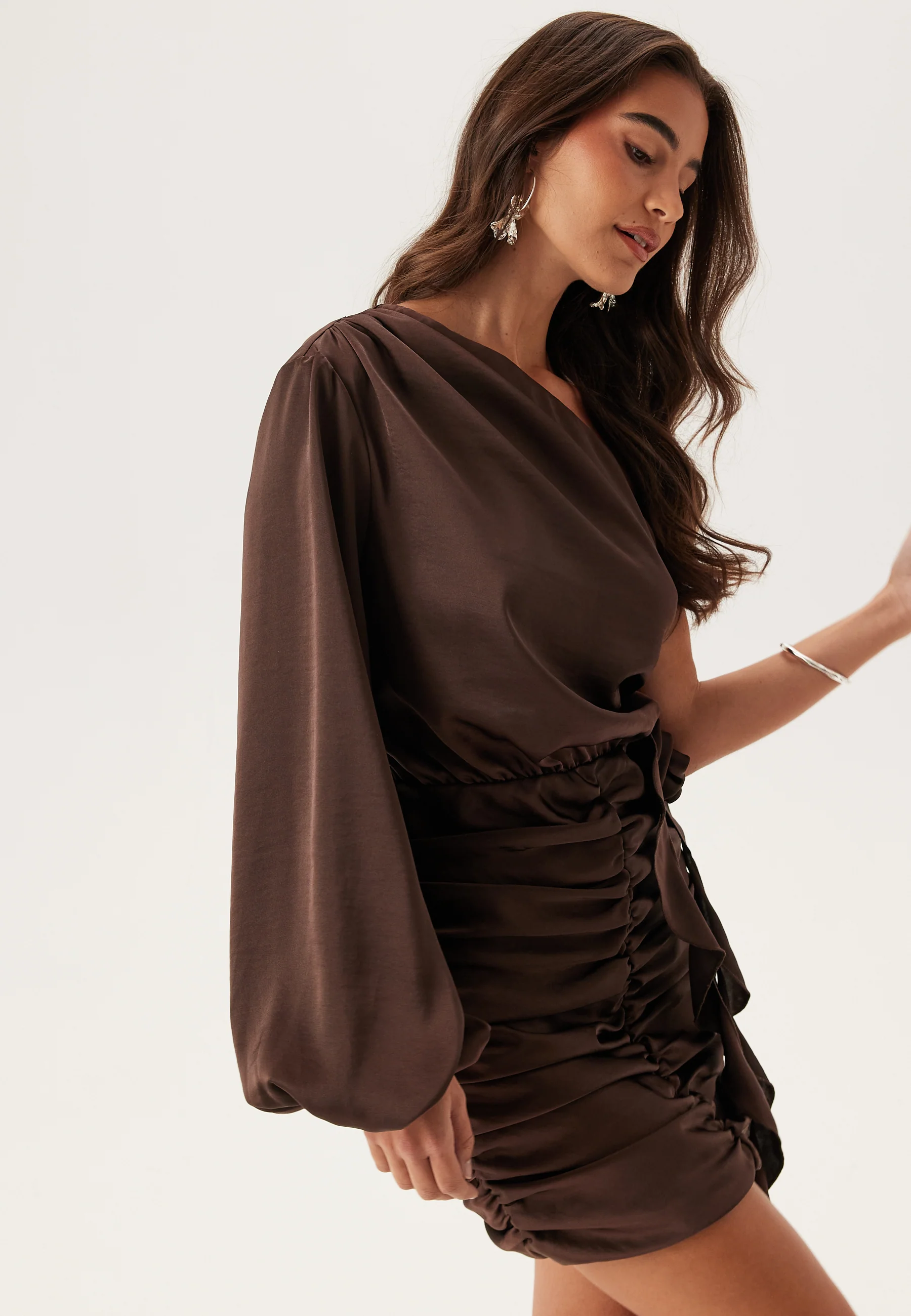 Satin Short Dress - Image 4