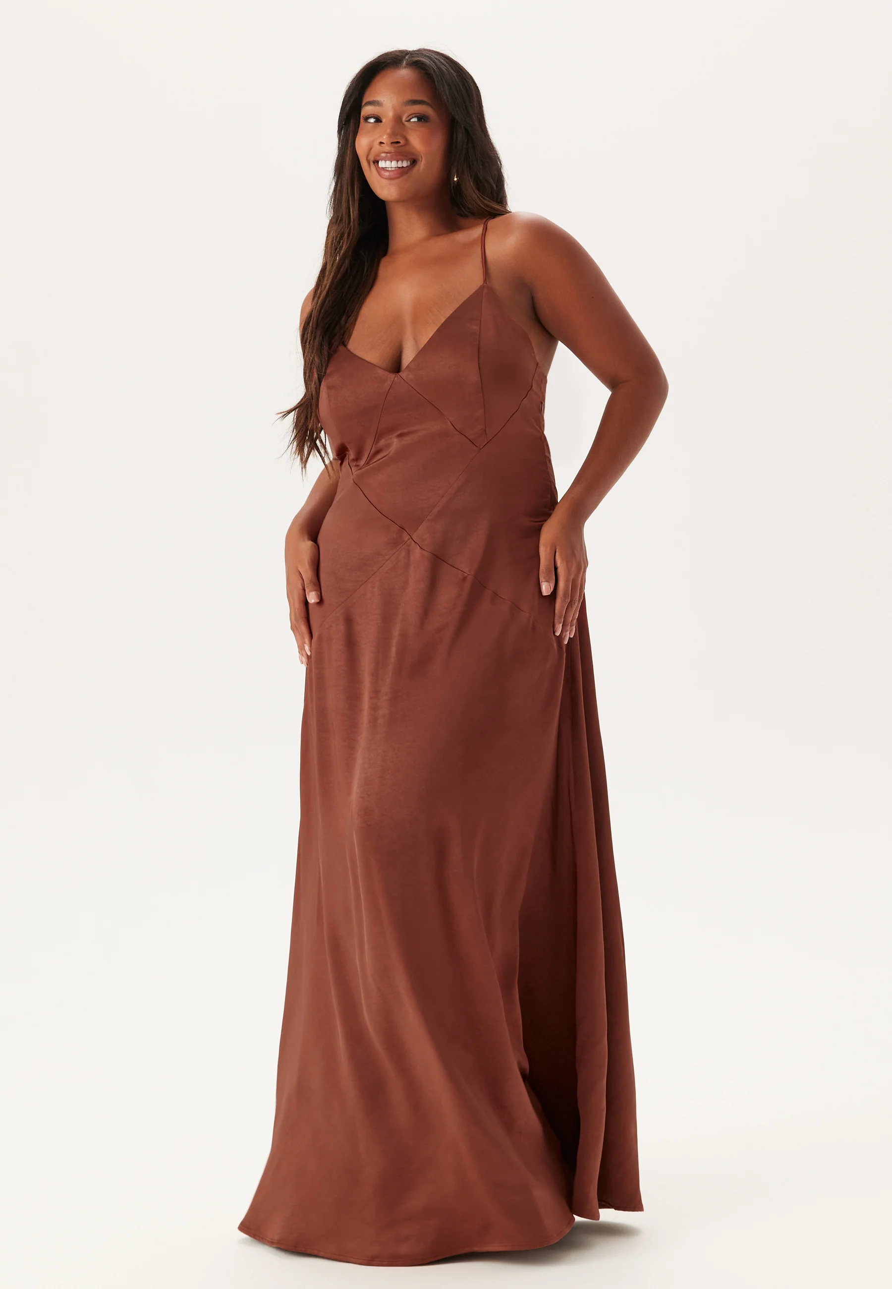 Satin Strap Gown - Image 5