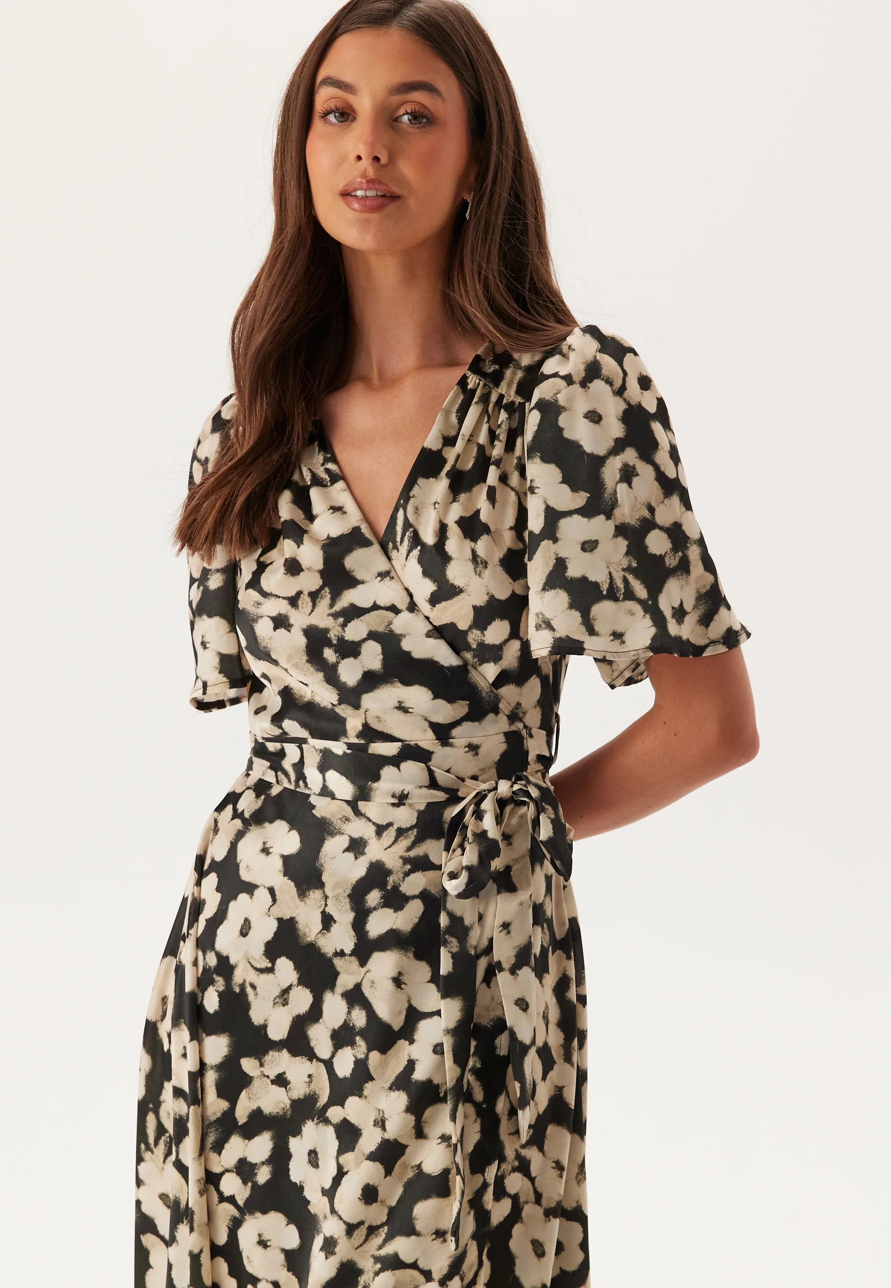 Satin Wrap Dress - Image 2