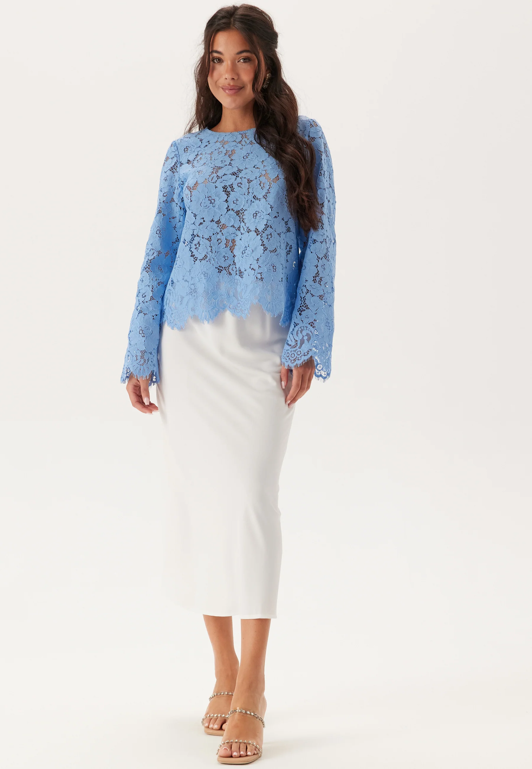 Scalloped Edge Lace Blouse - Image 4