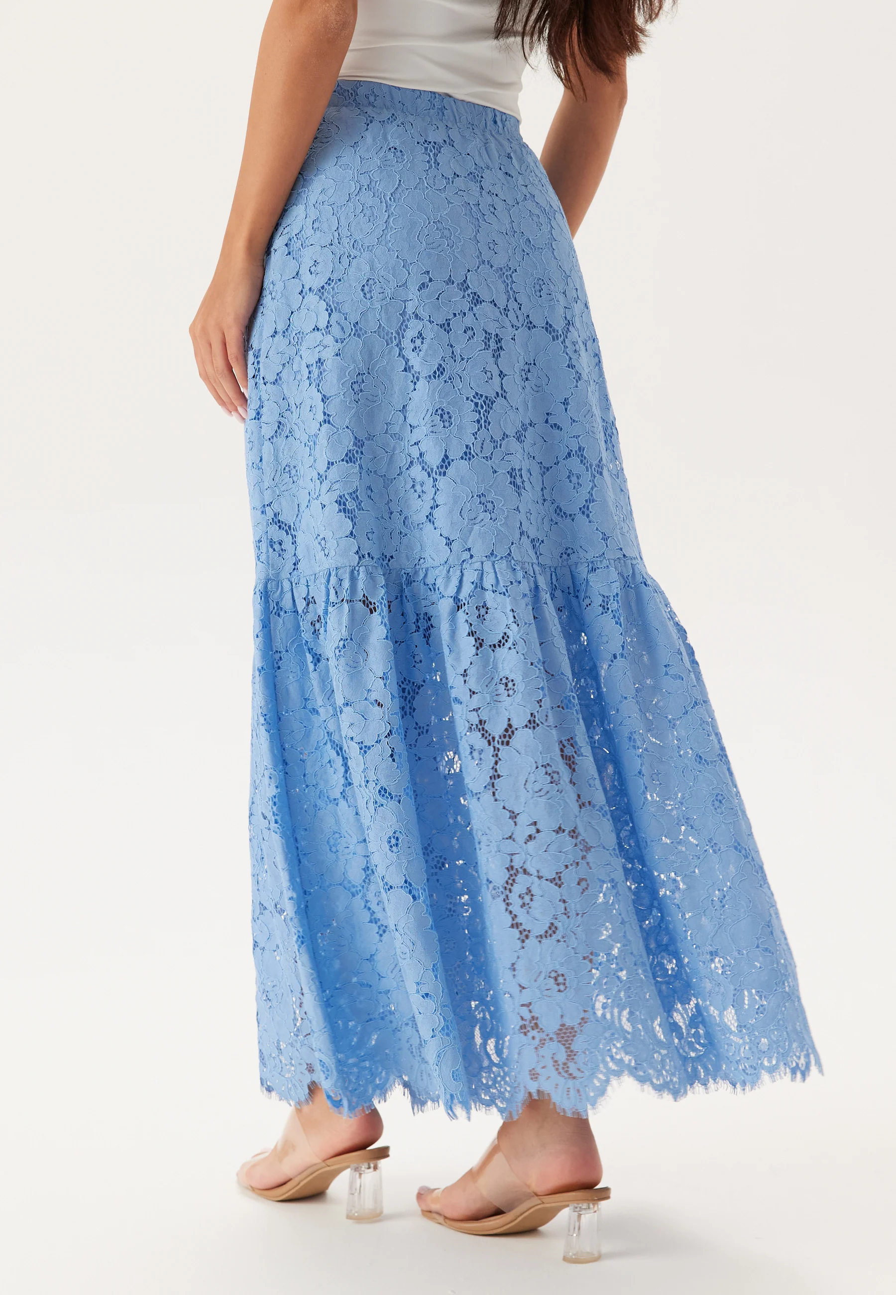 Scalloped Lace Edge Maxi Skirt - Image 2