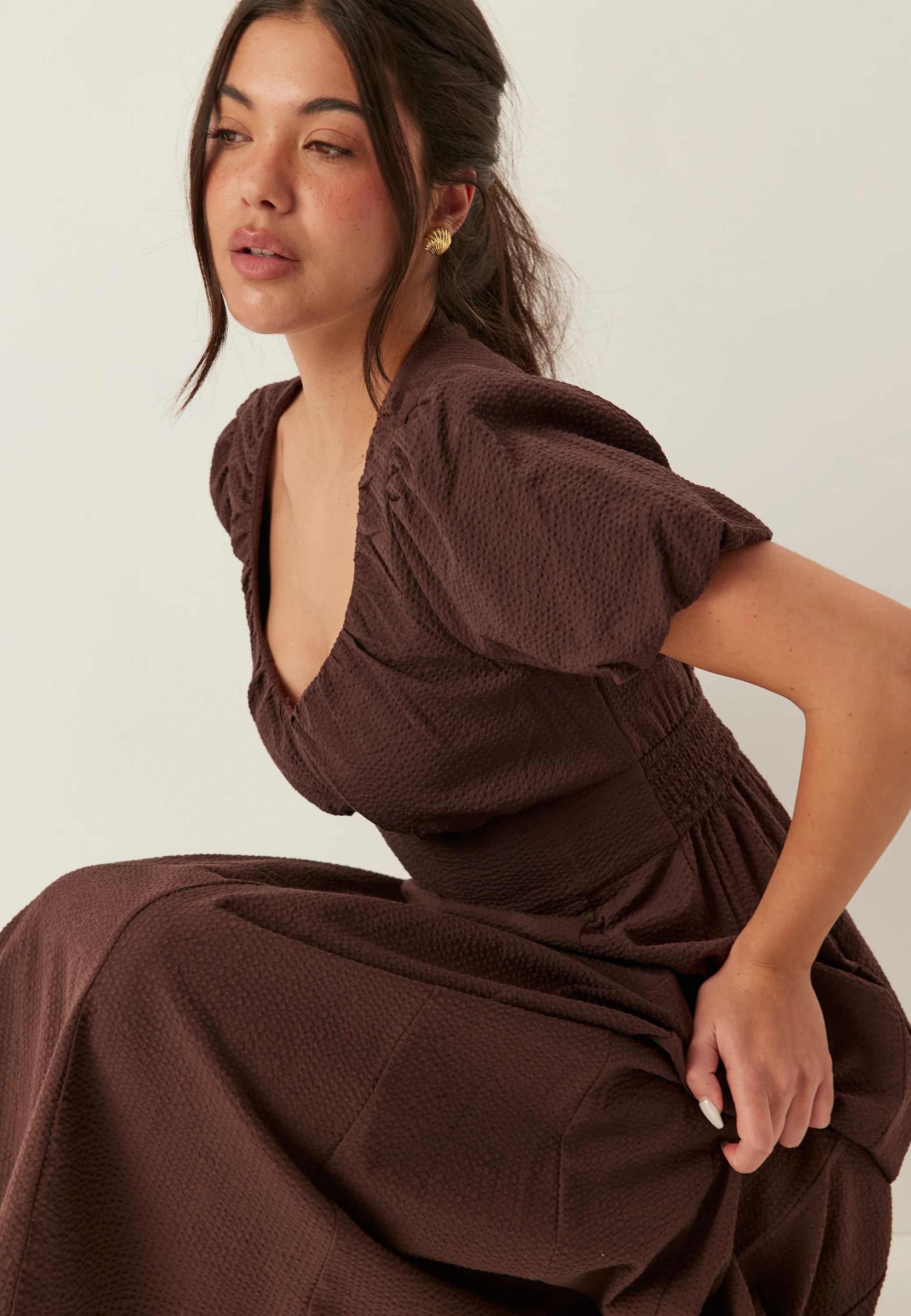 Seersucker Midi Dress - Image 5