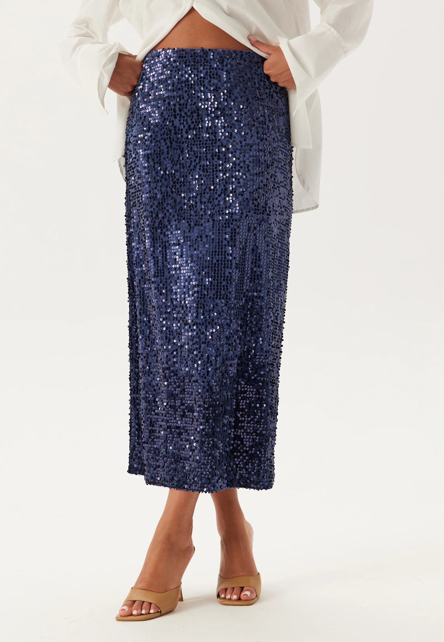 Sequin A-line Midi Skirt - Image 2