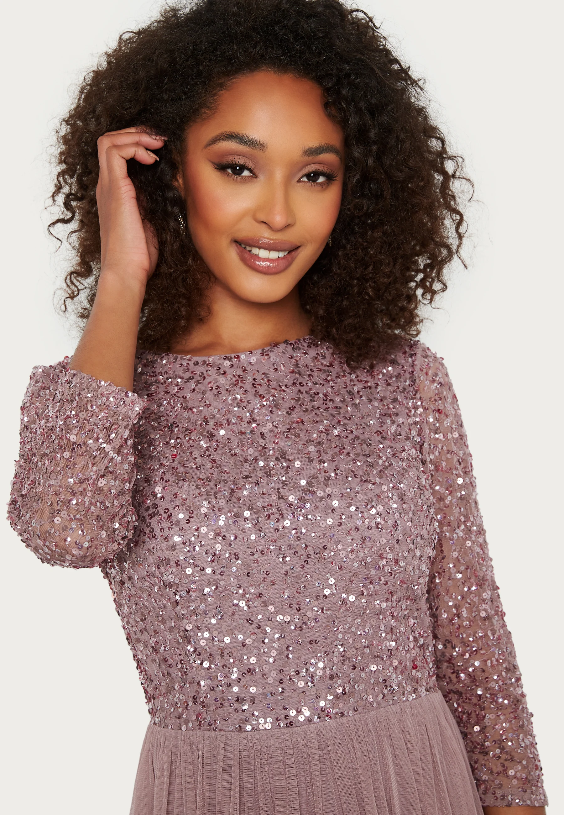 Sequin Bodice Maxi Dress - Image 3