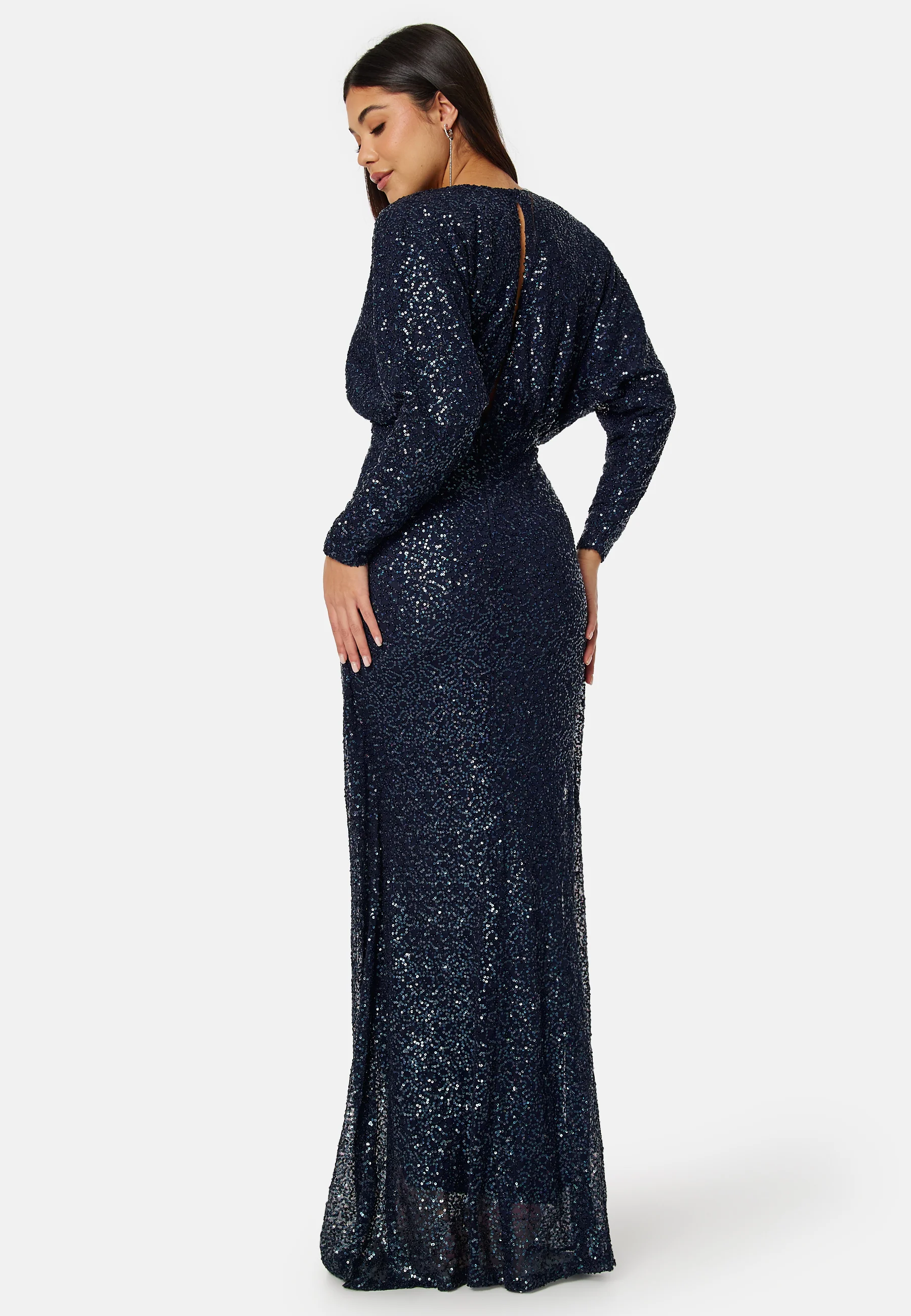 Sequin Deep V Maxi Dress - Image 2