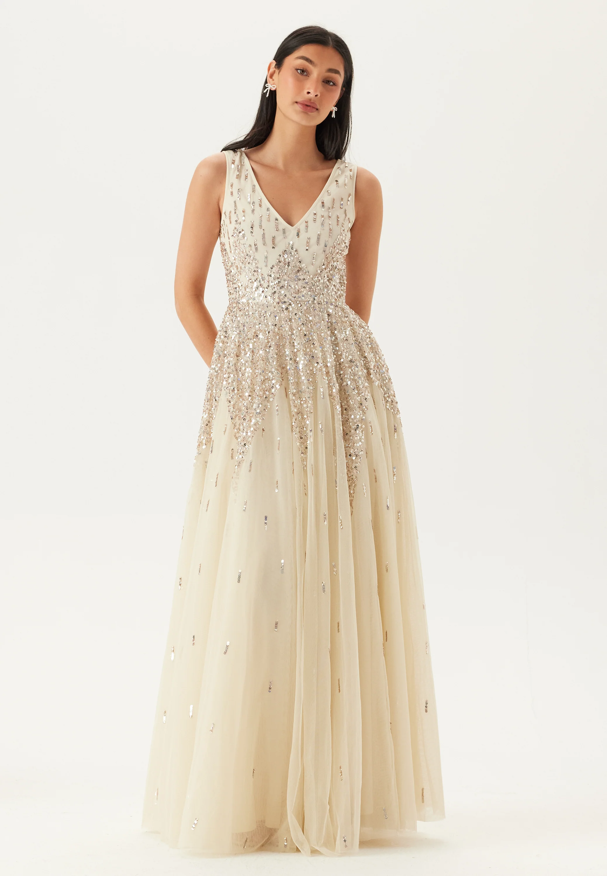Sequin Sunray Sleeveless Maxi Dress - Image 2