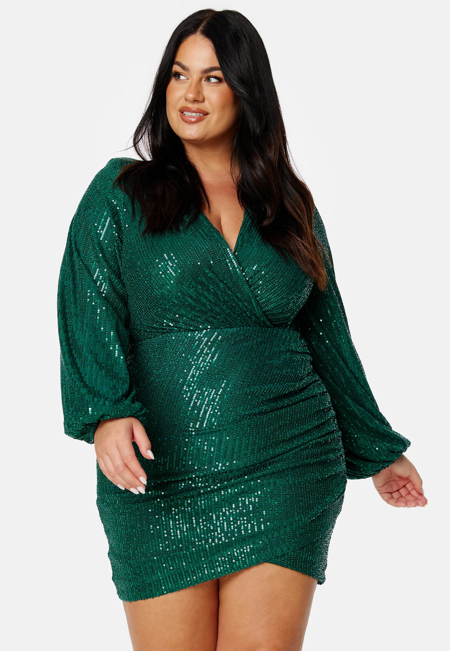 Sequin Wrap Dress - Image 5