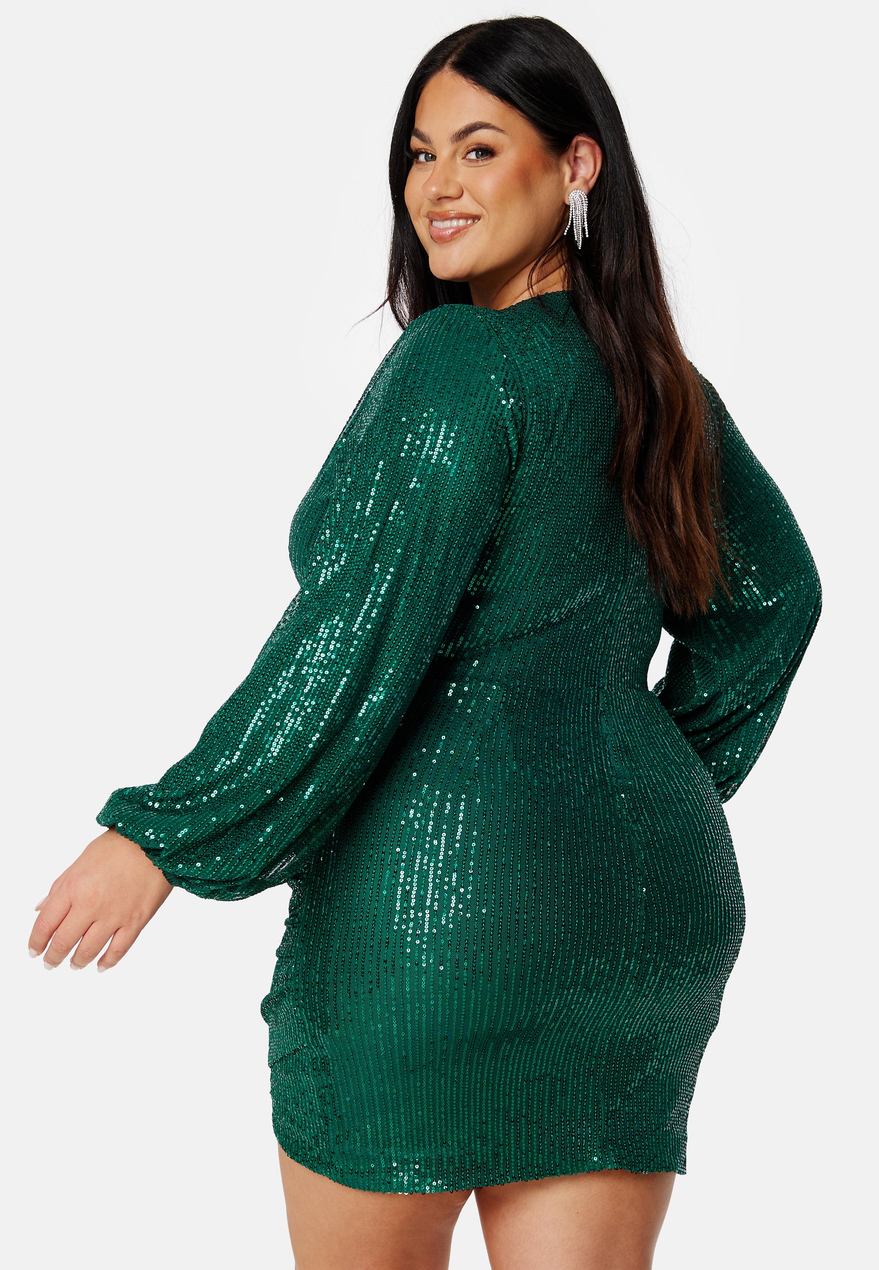 Sequin Wrap Dress - Image 8