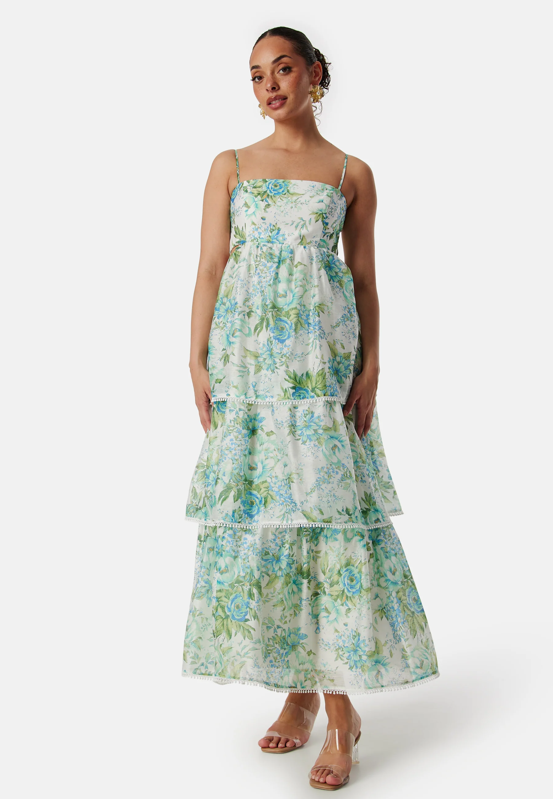 Shauna Scallop Trim Midi Dress