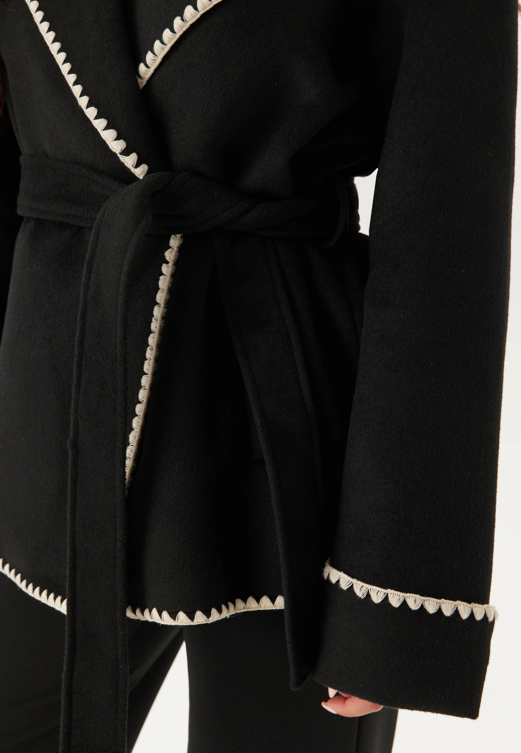 Shawl Collar Wool Blend Jacket - Image 5