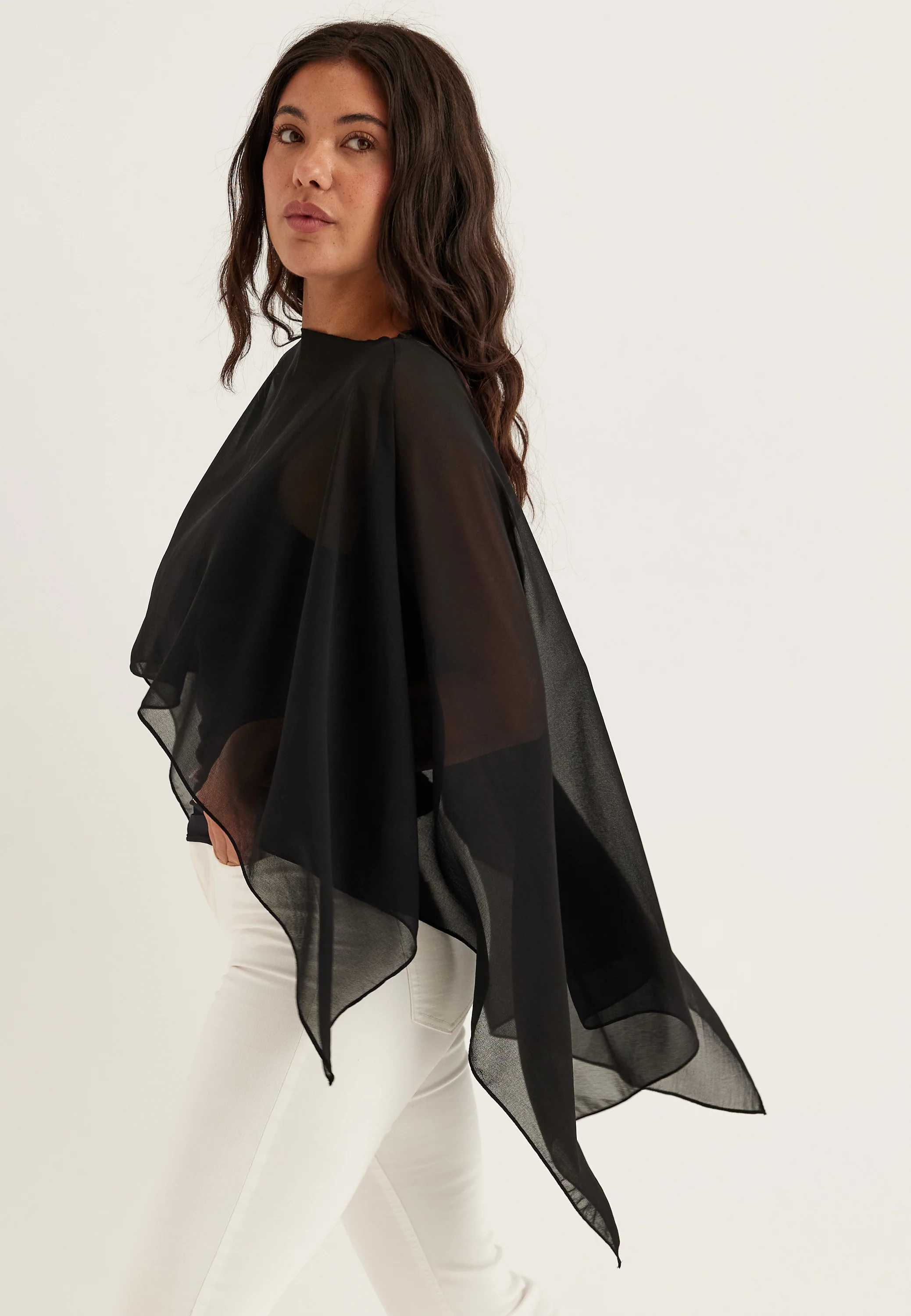 Sheer Chiffon Cape - Image 3