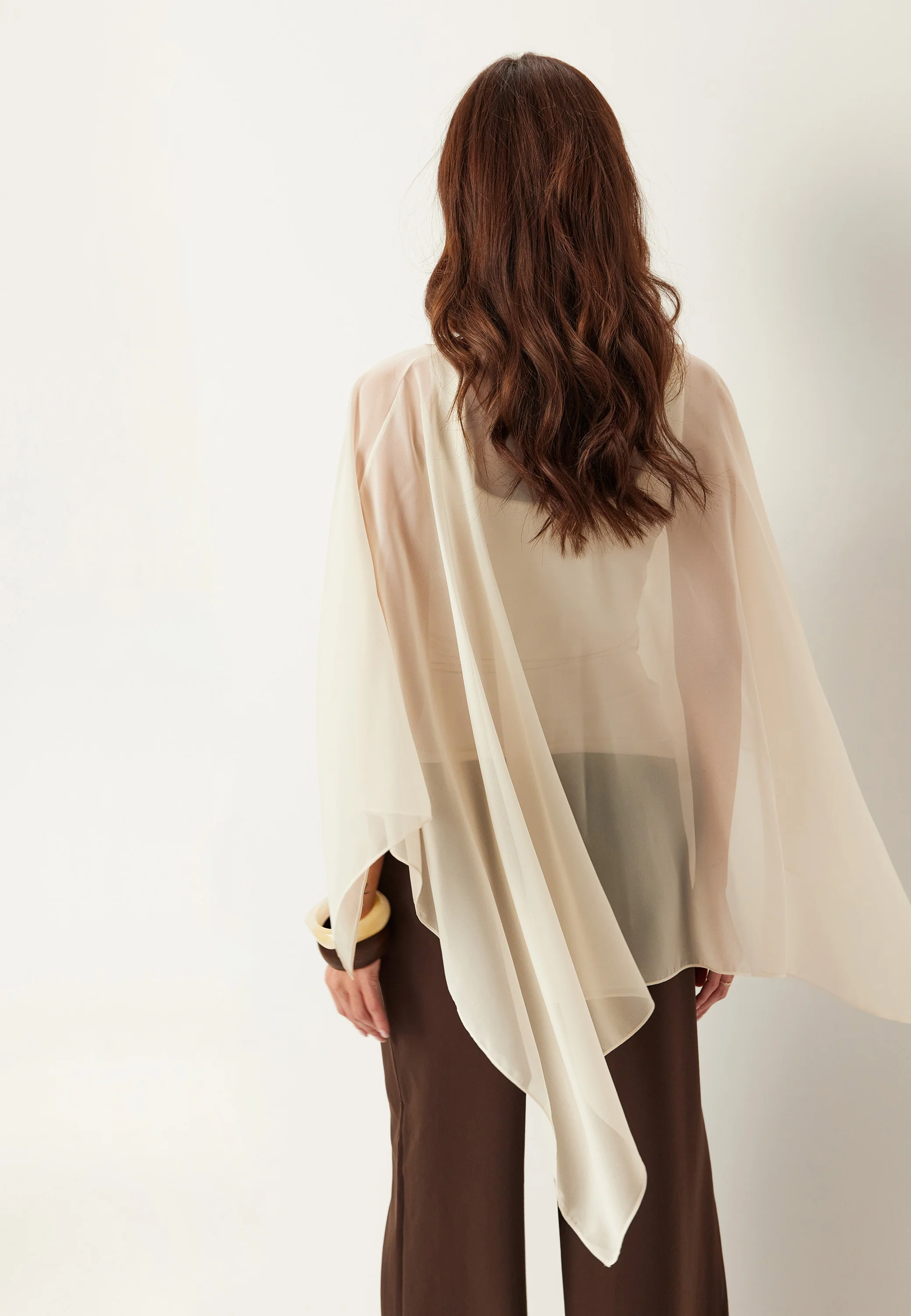 Sheer Chiffon Cape - Image 3