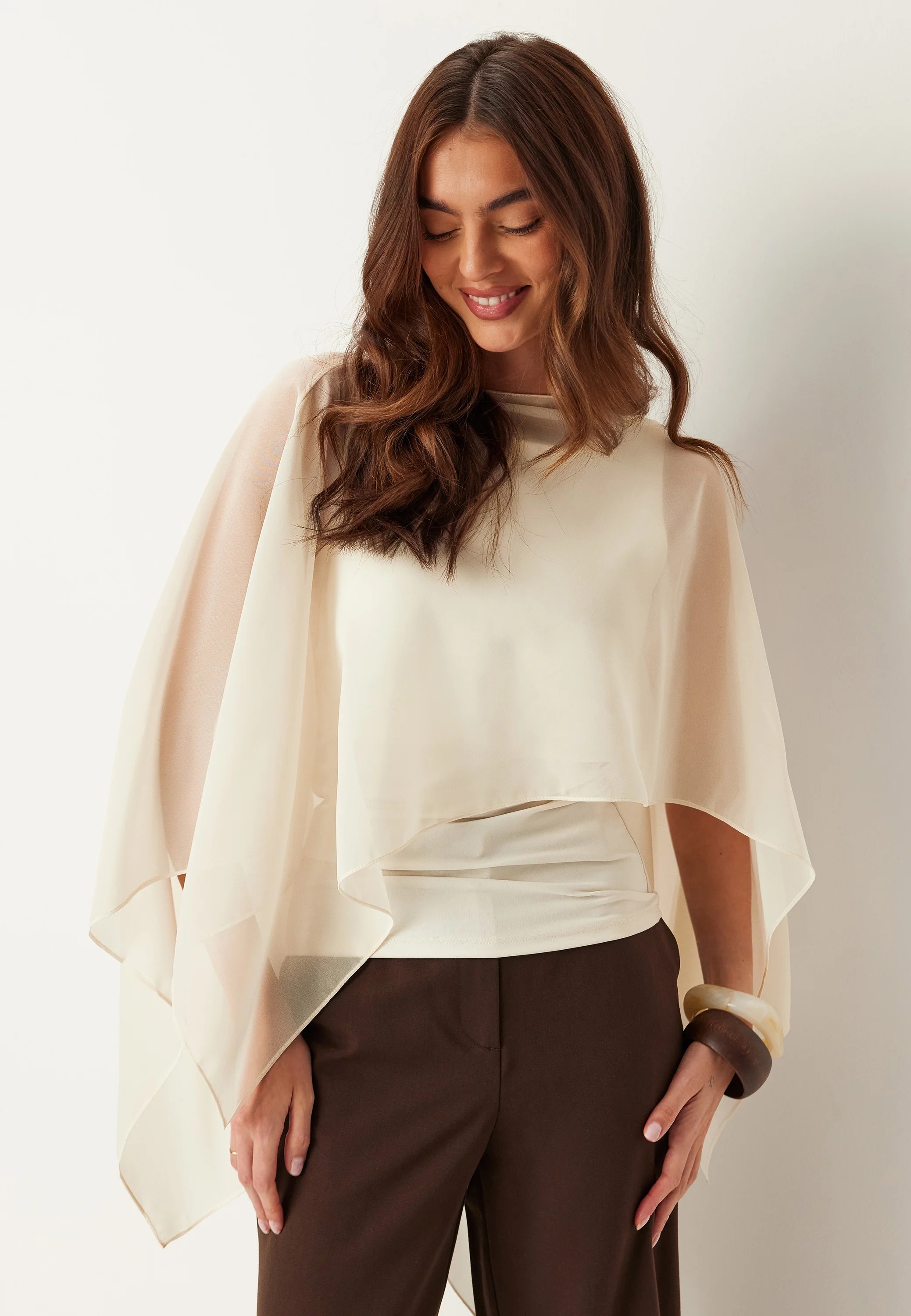 Sheer Chiffon Cape - Image 6