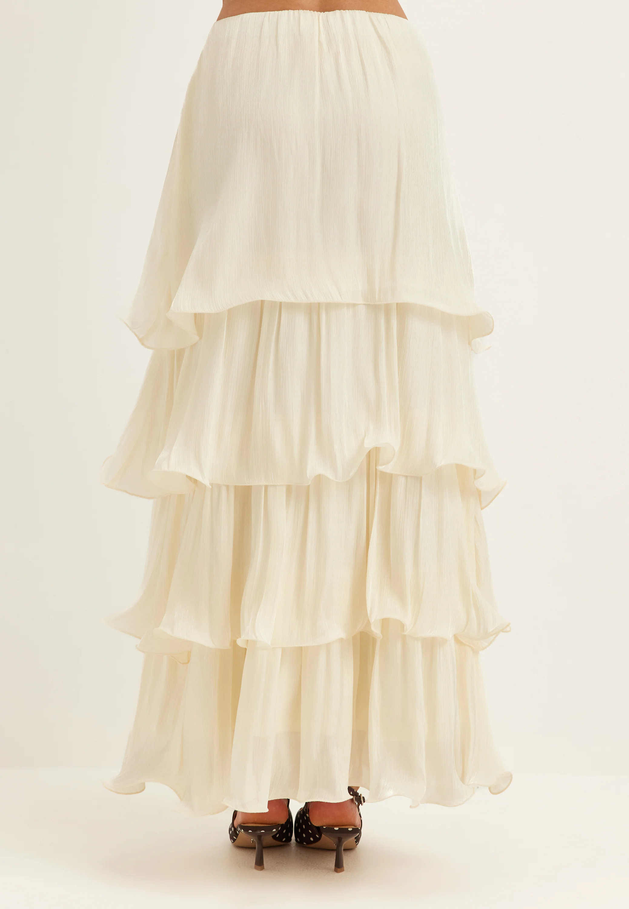 Shimmer Flounce Maxi Skirt - Image 7