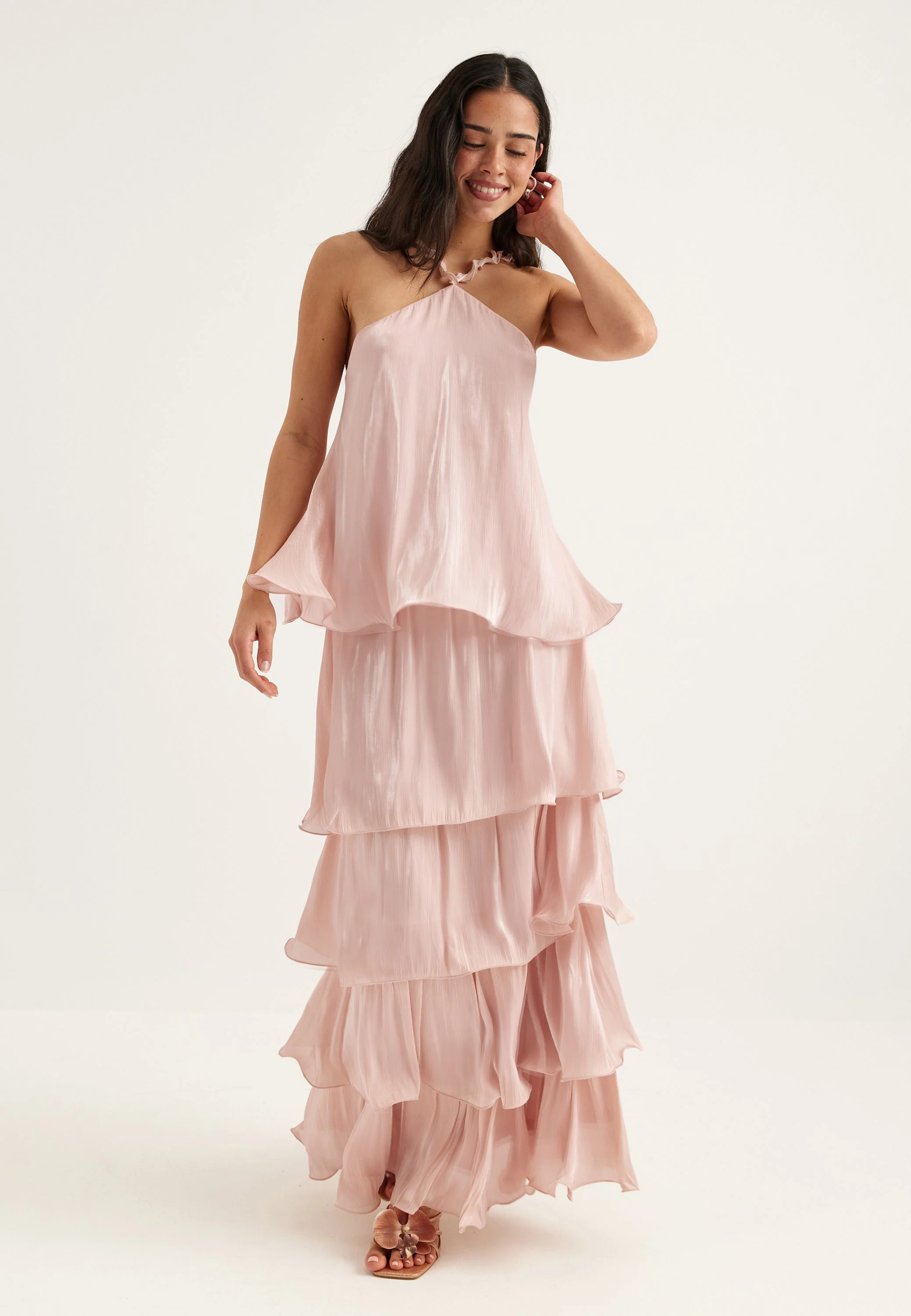 Shimmer Flounce Maxi Skirt - Image 3