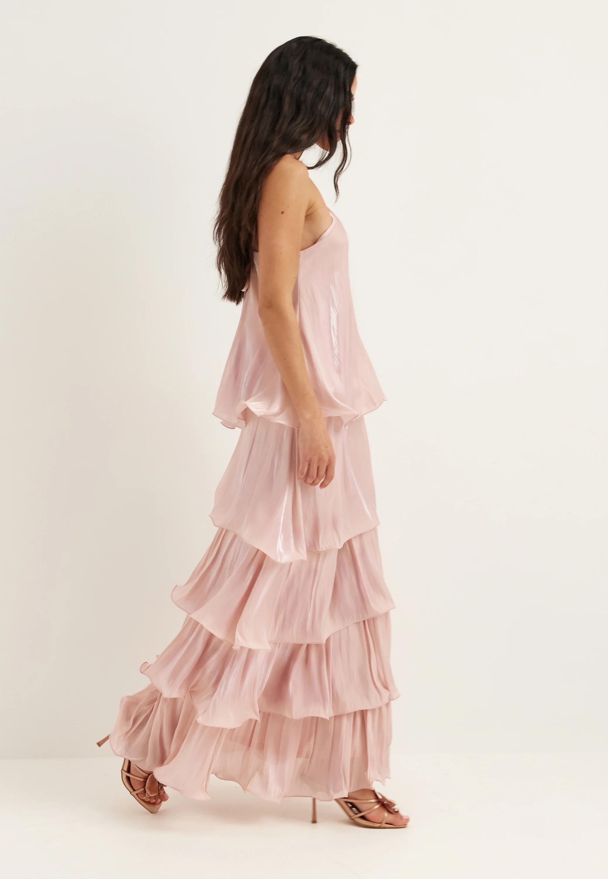 Shimmer Flounce Maxi Skirt - Image 4