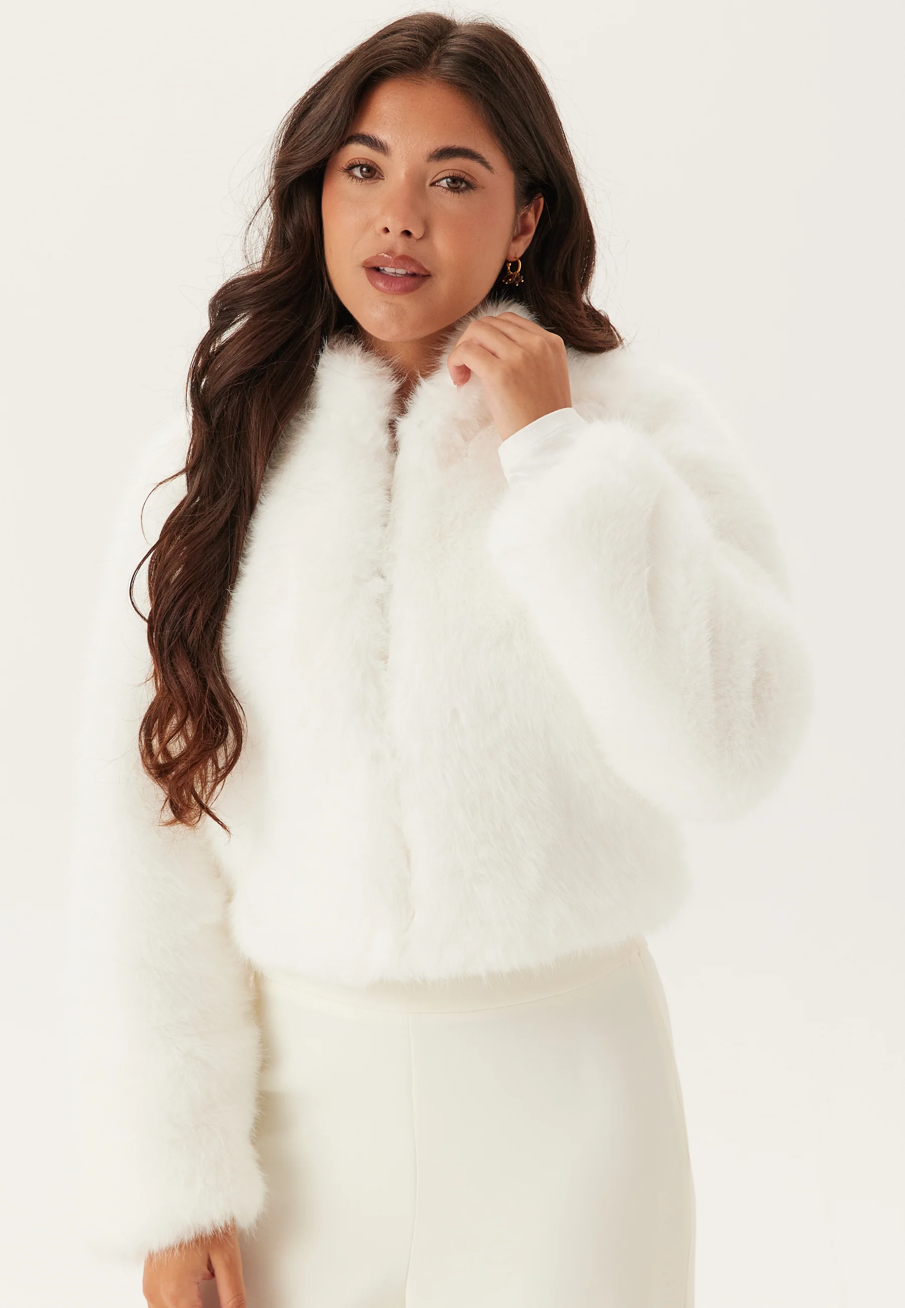 Short Faux Fur Jacket - Image 4