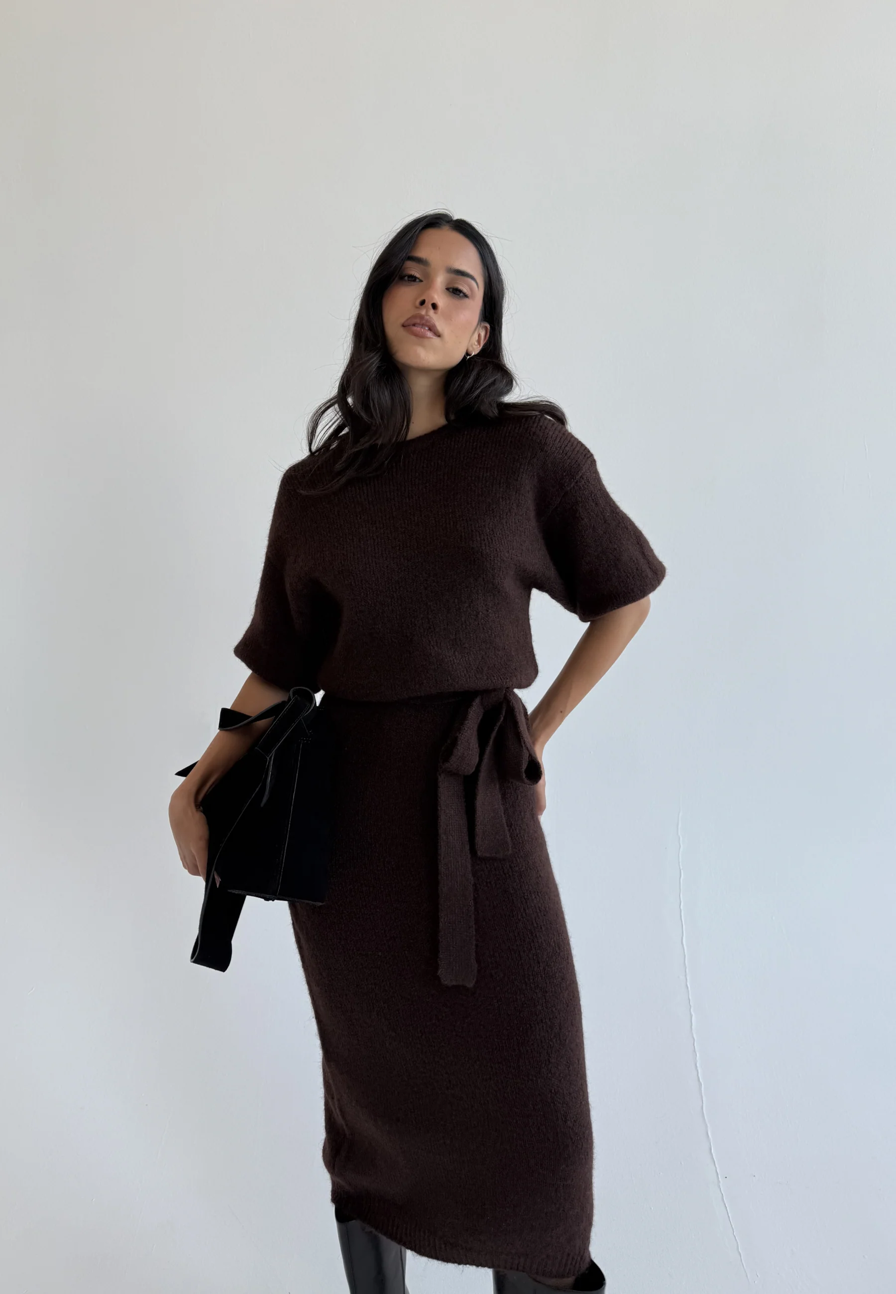 Short Sleeve Knitted Dress - Image 8