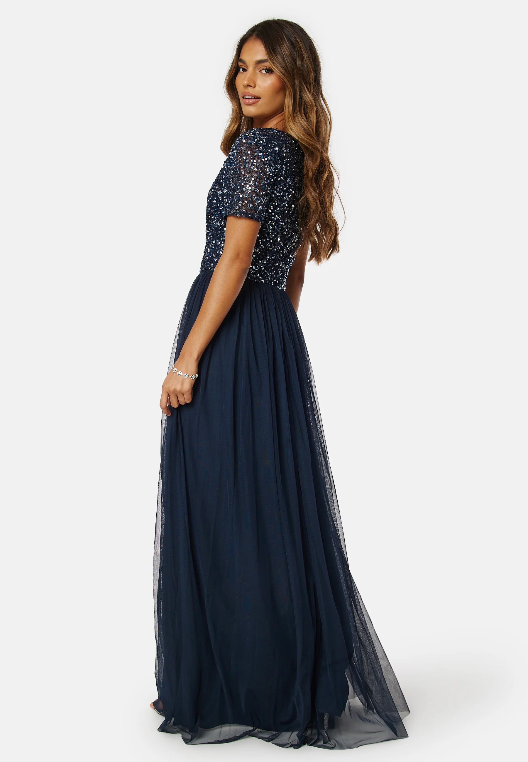 Short Sleeve Sequin Dress - Image 2