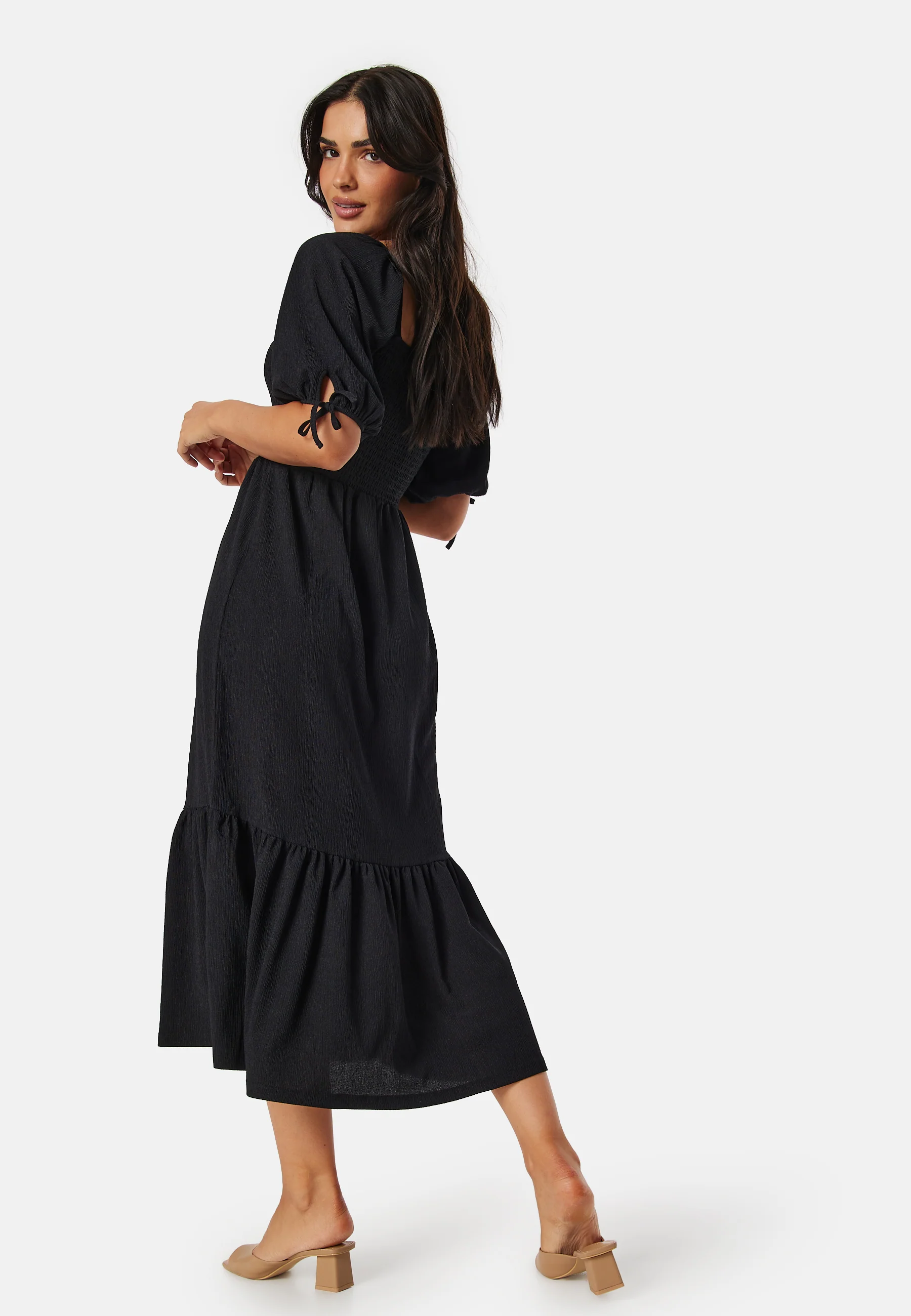 Short Sleeve Smock Dress - Image 2