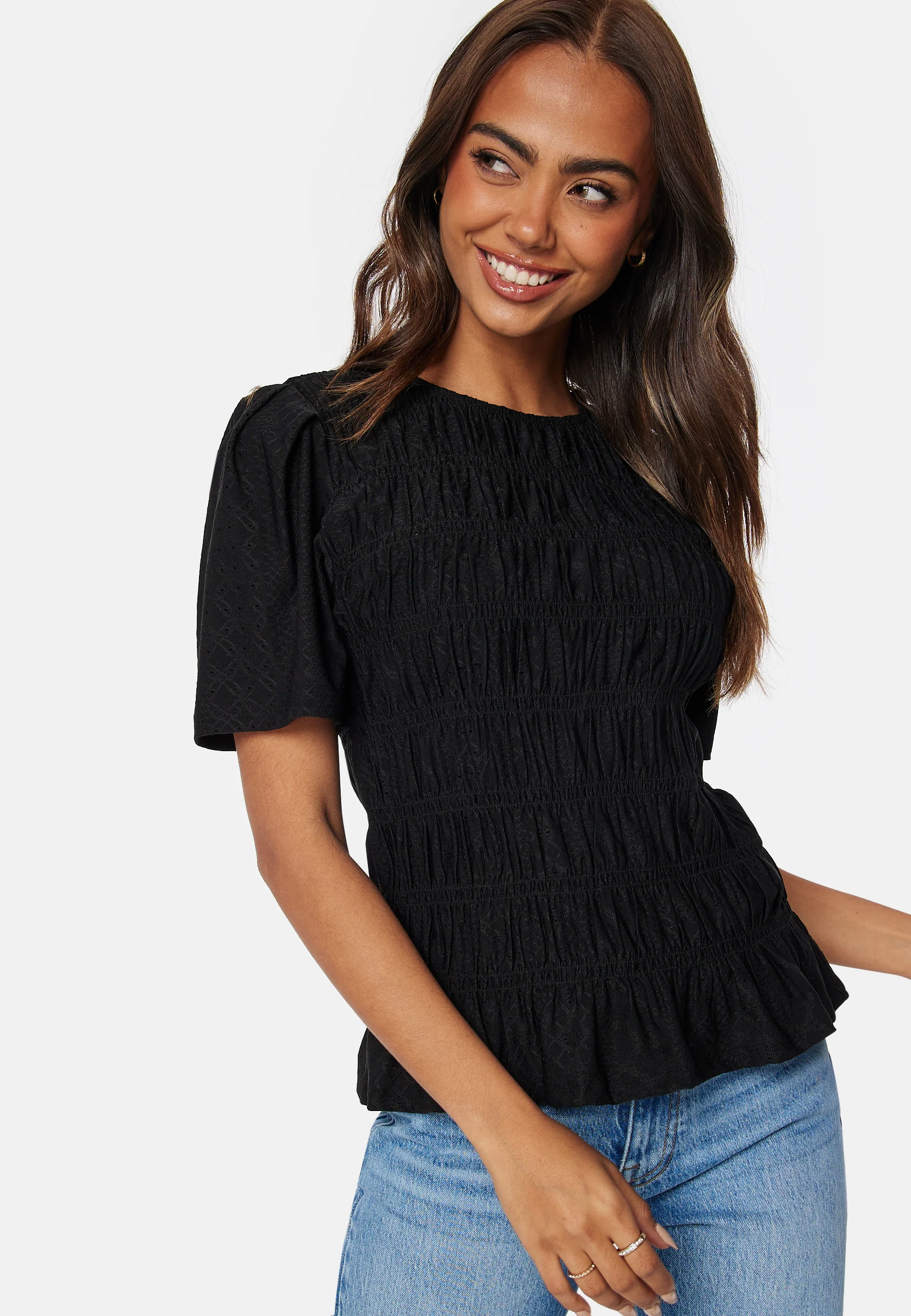 Short Sleeve Smock Top - Image 2