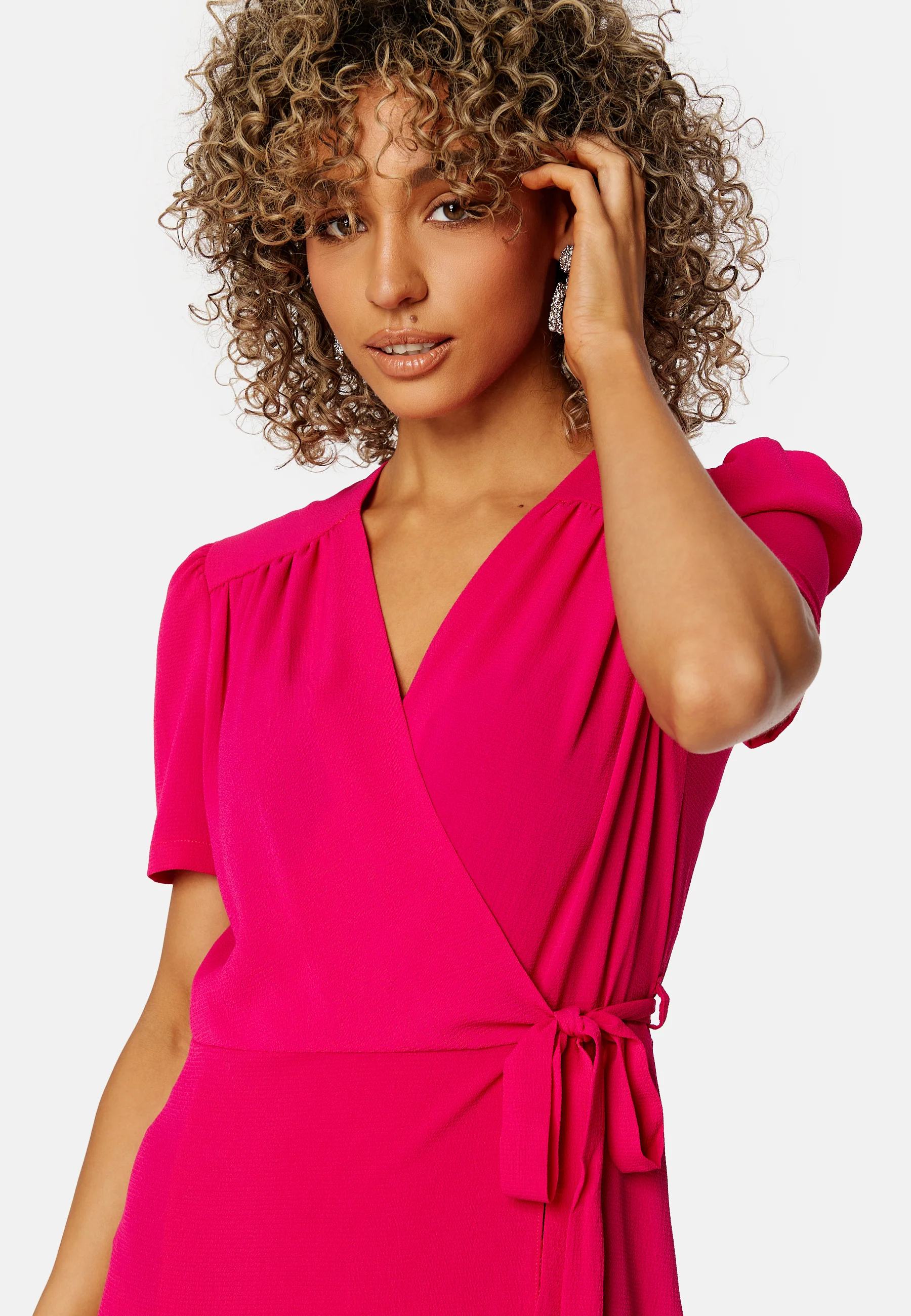 Short Sleeve Wrap Dress - Image 5