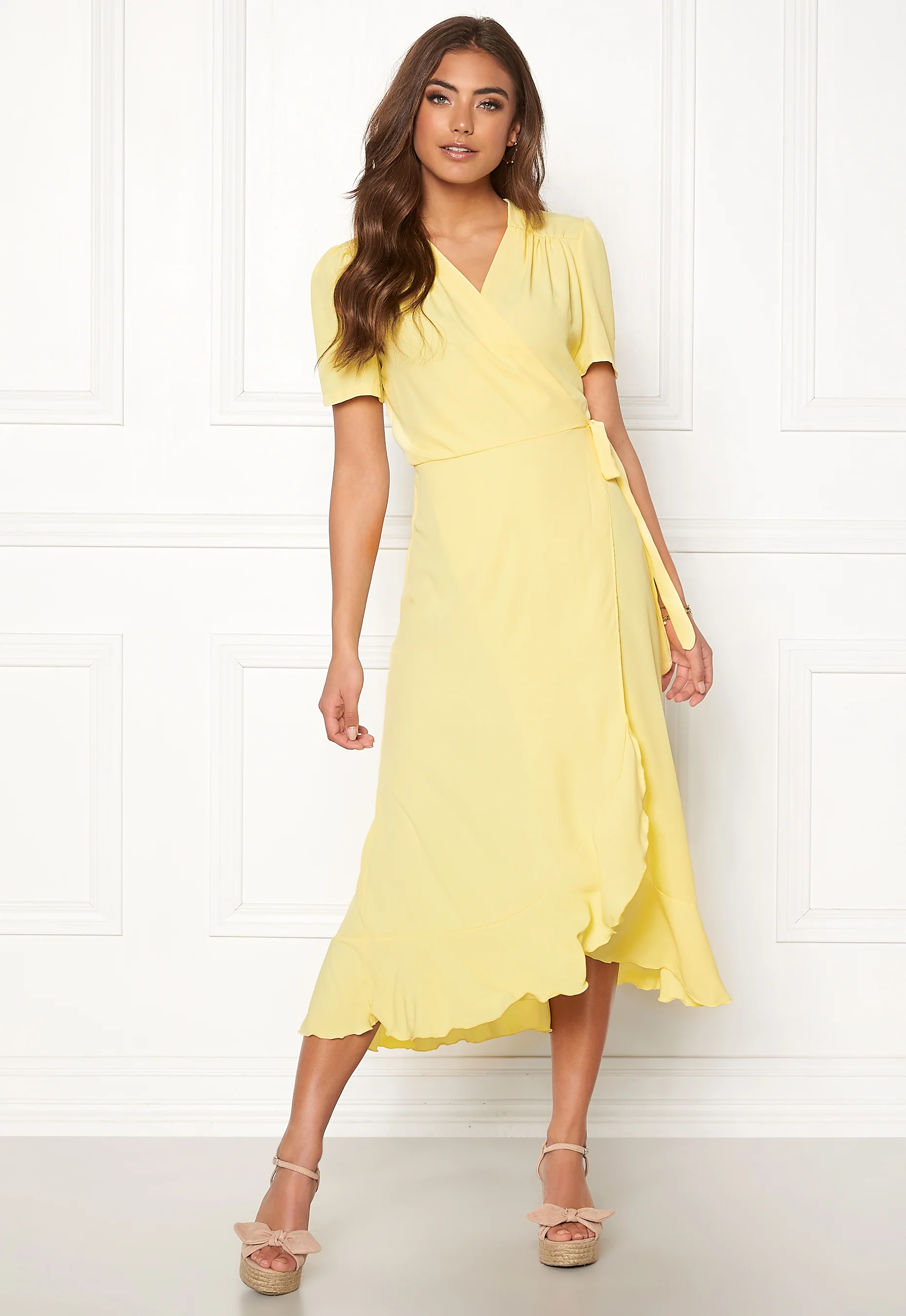 Short Sleeve Wrap Dress