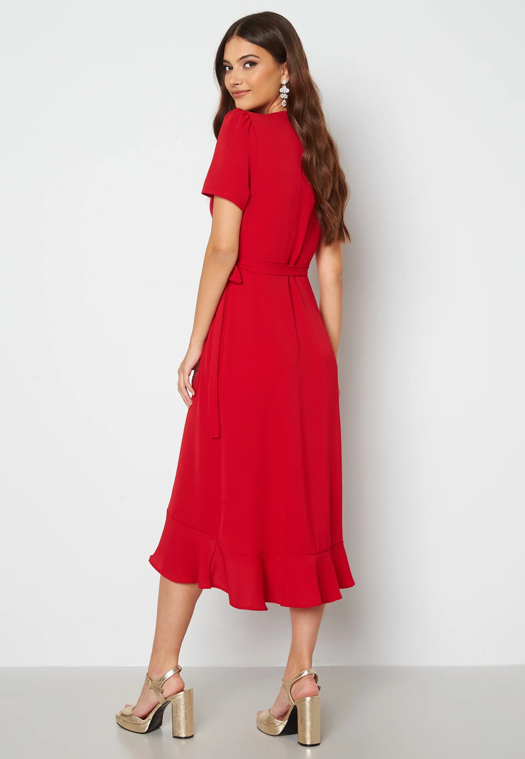 Short Sleeve Wrap Dress - Image 2