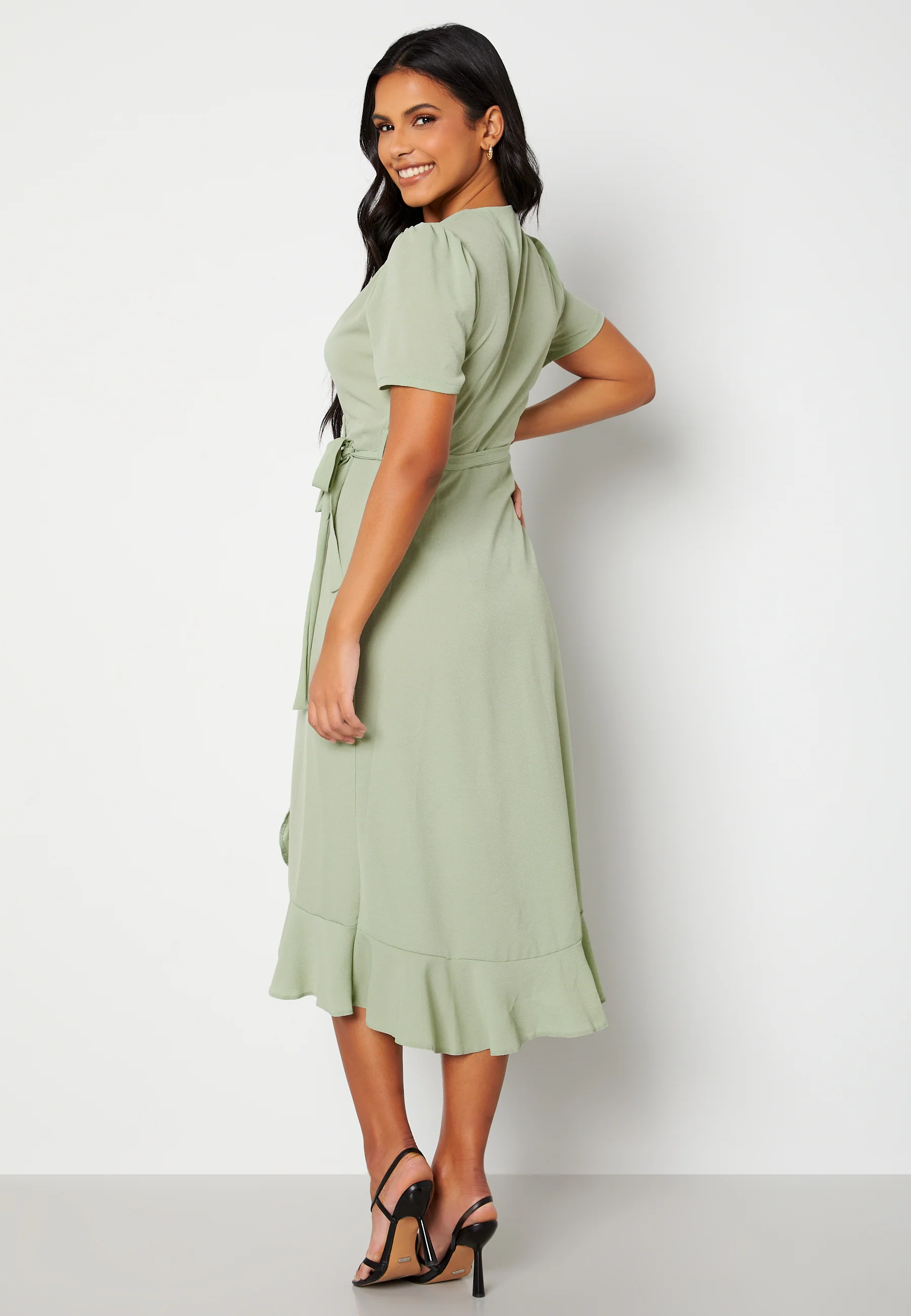 Short Sleeve Wrap Dress - Image 2