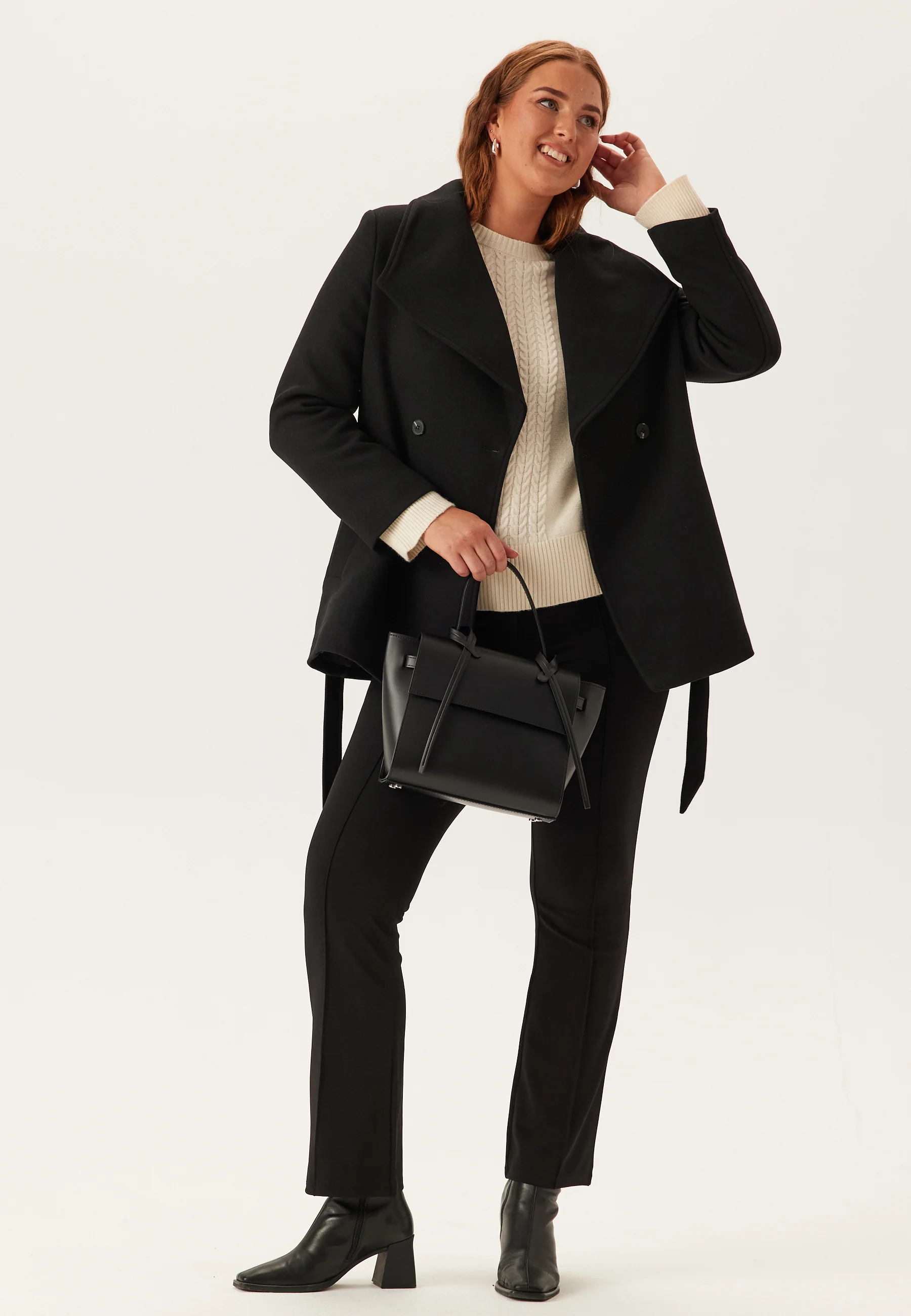 Short Wool Blend Coat - Image 9