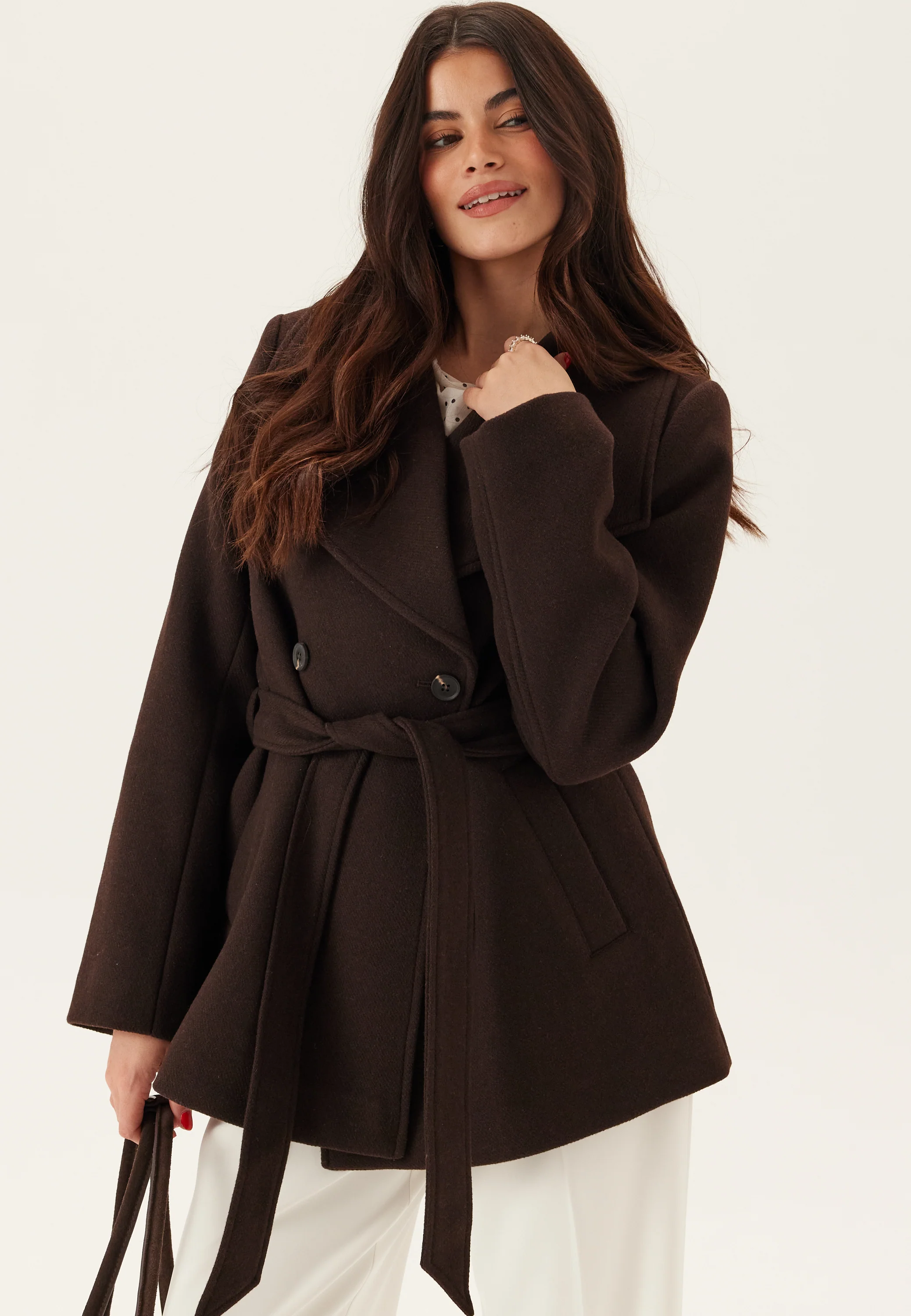 Short Wool Blend Coat - Image 2