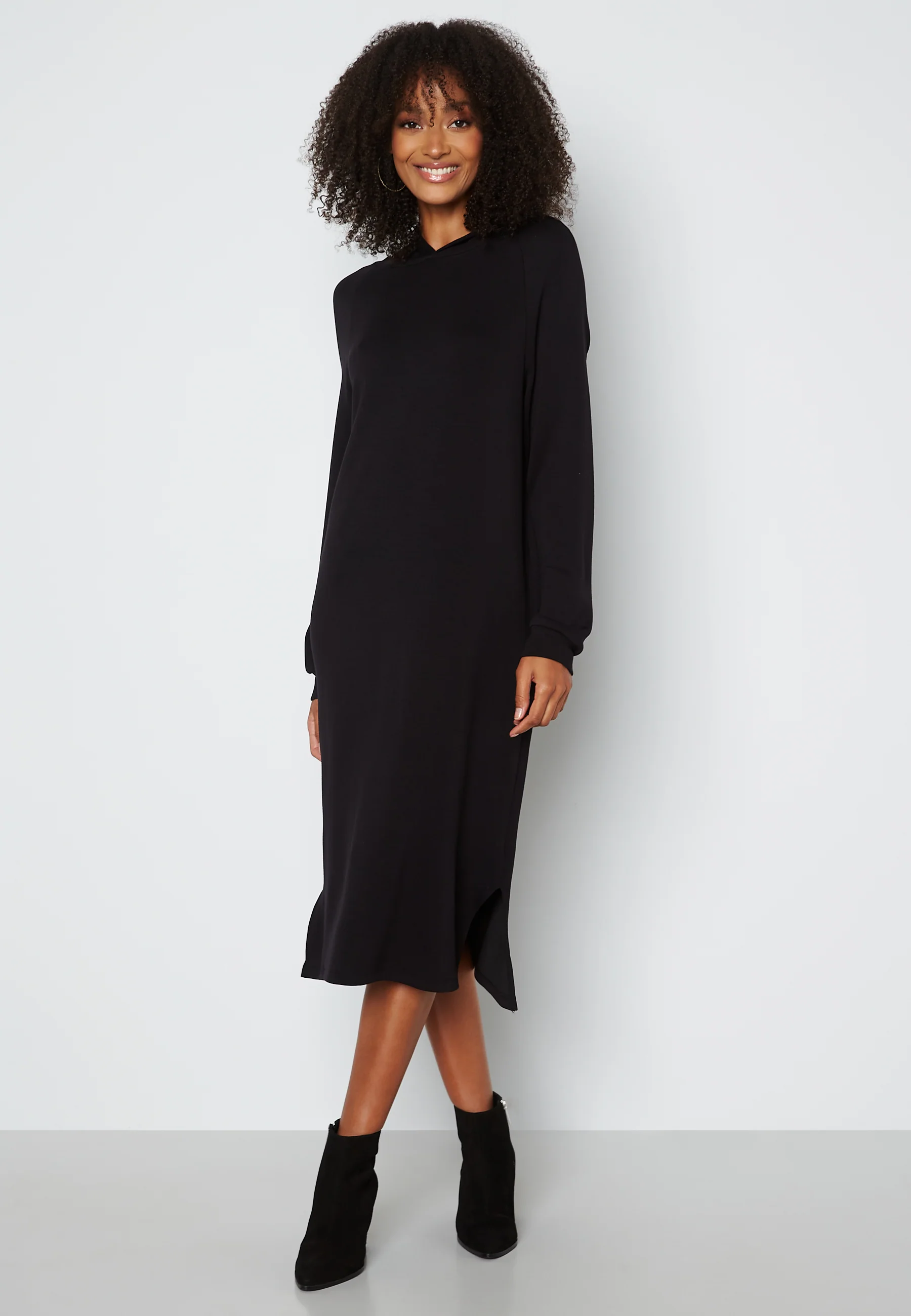 Silky L/S Slit Dress - Image 2