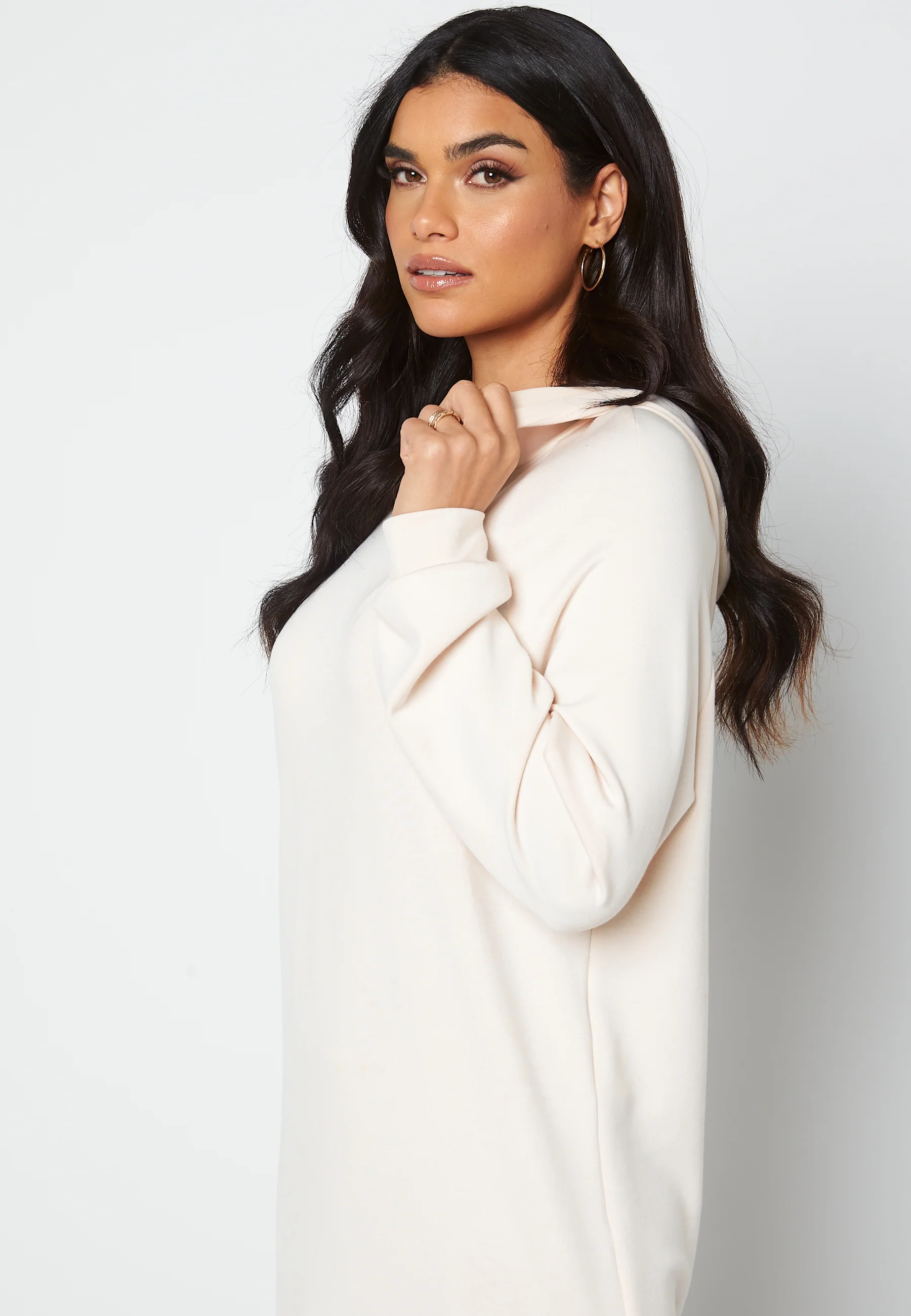 Silky L/S Slit Dress - Image 3