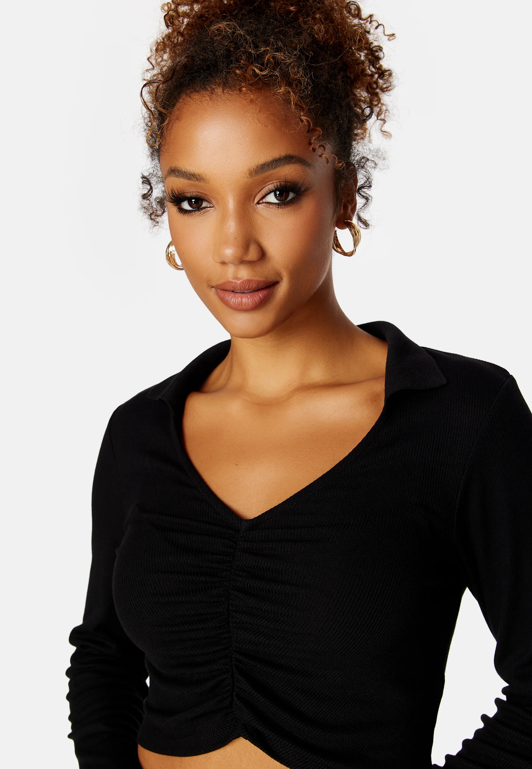 Siva L/S Collar Short Top - Image 3