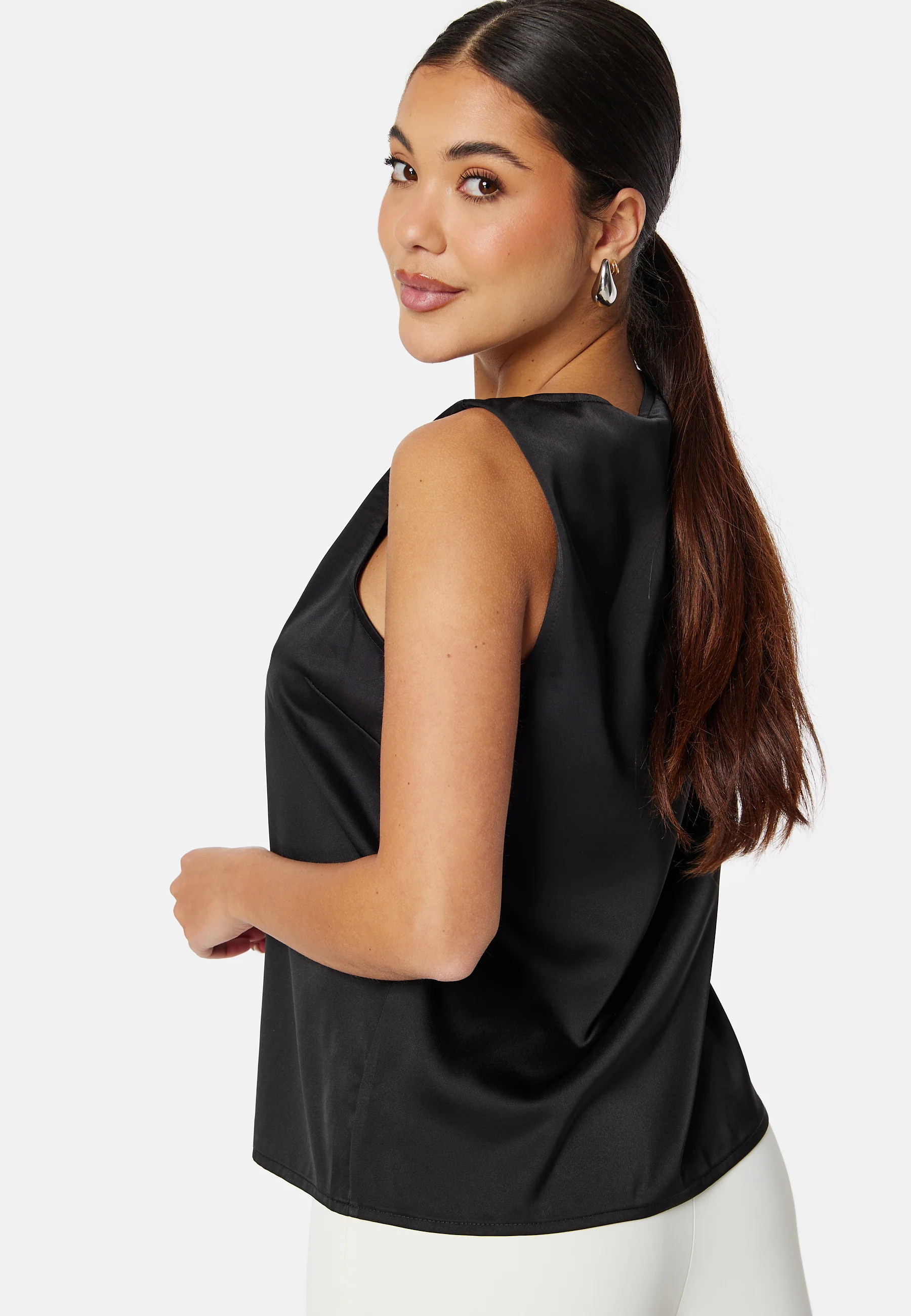 Sleeveless Satin Top - Image 4