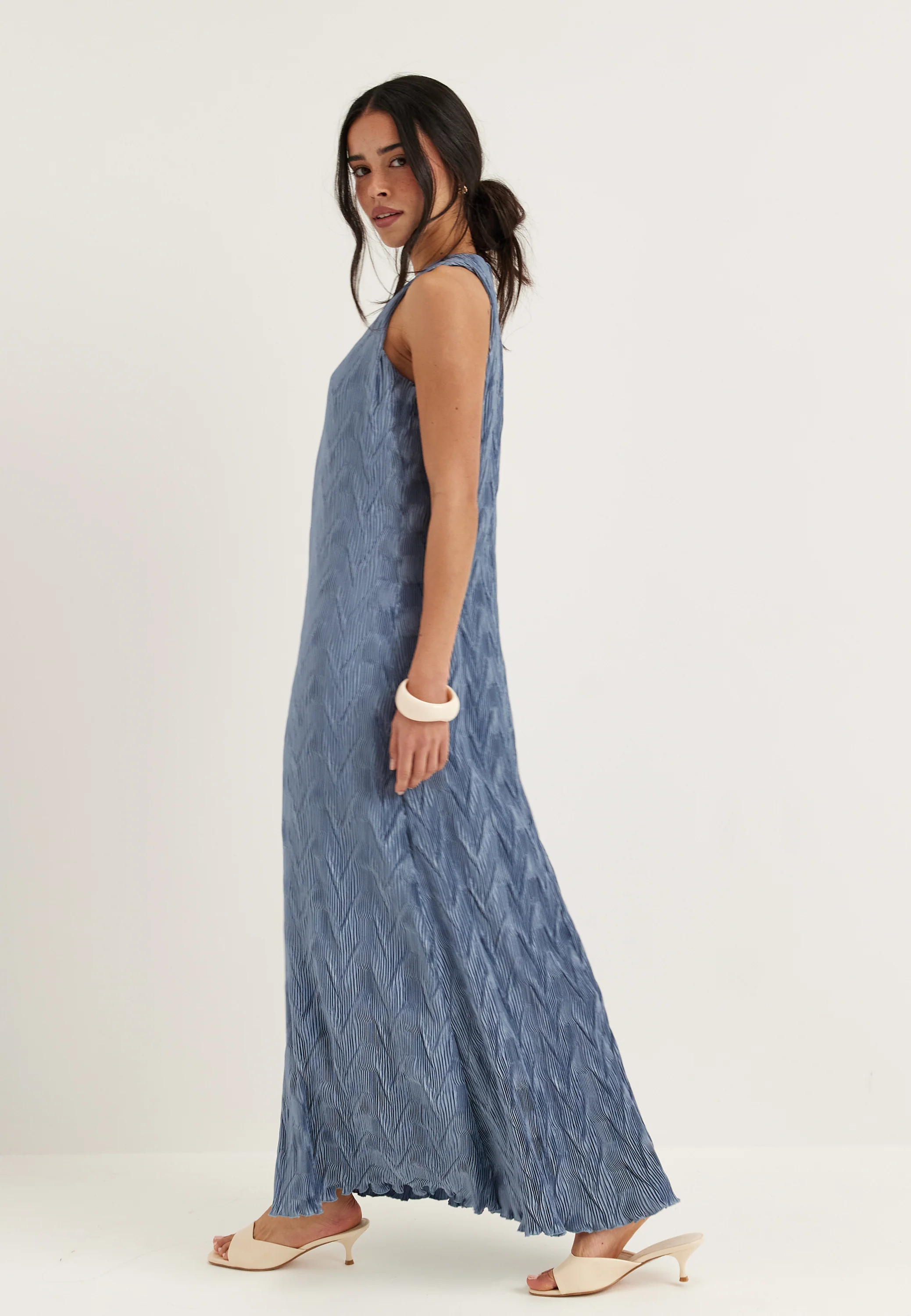 Slfanya Sl Regular Ankle Plissé Dress