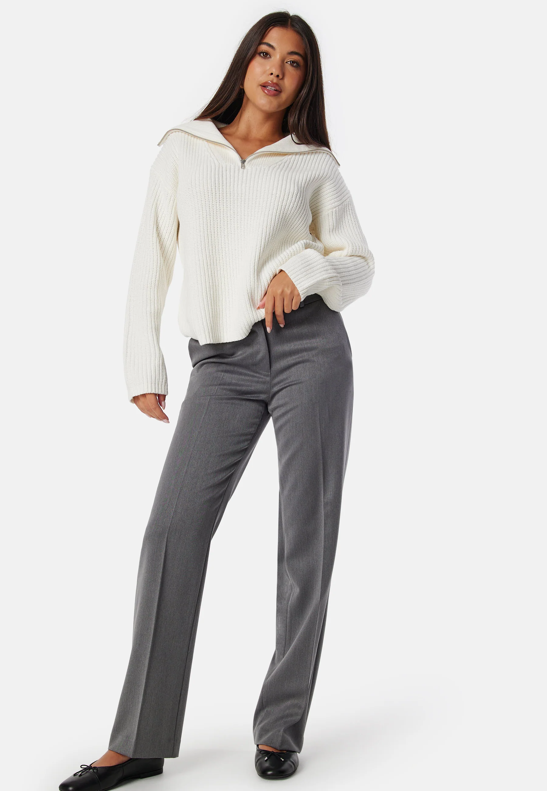 Slfbloomie Ls Knit Half Zip - Image 3