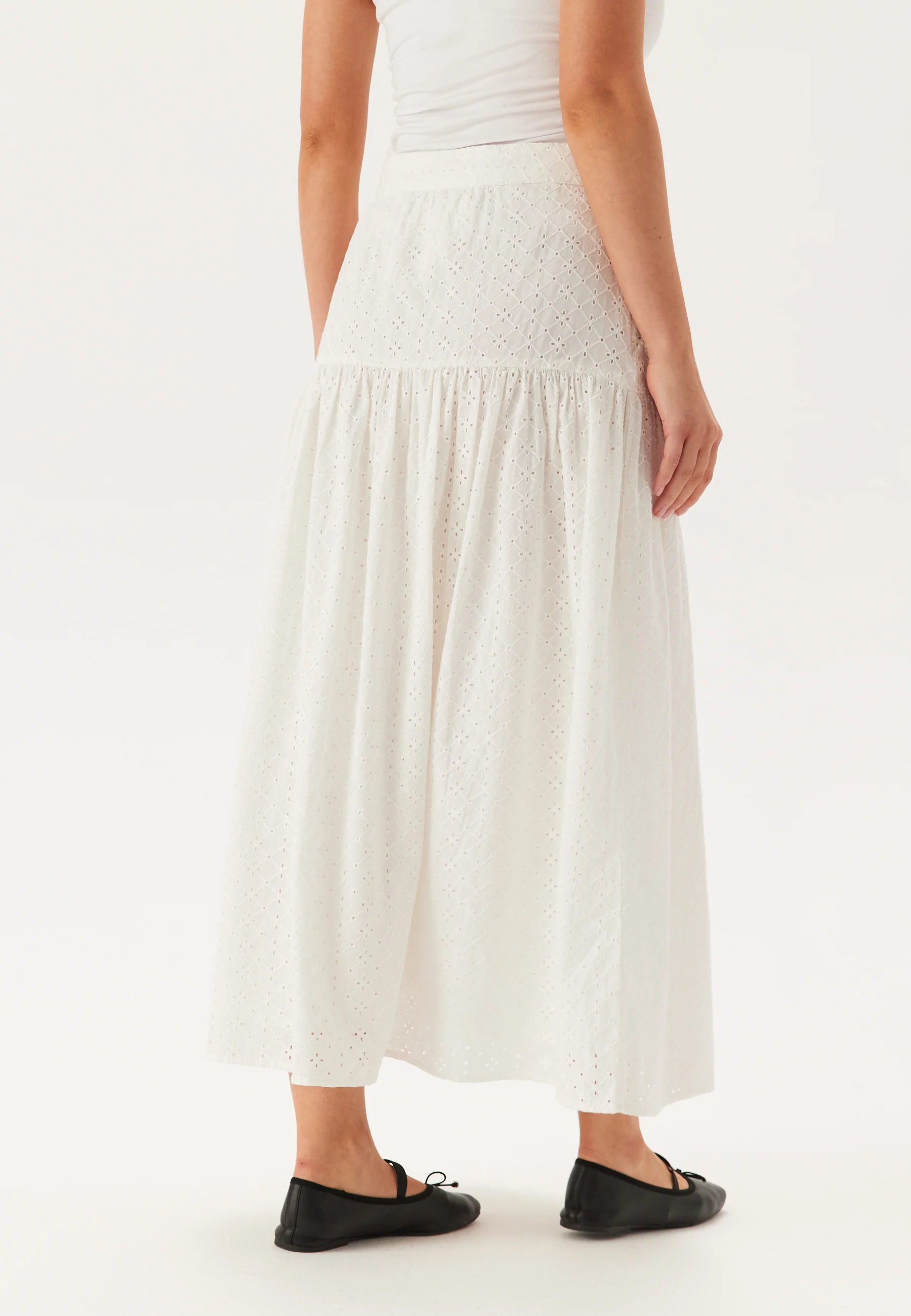 Slfhannah Mw Long Broderi Skirt - Image 2