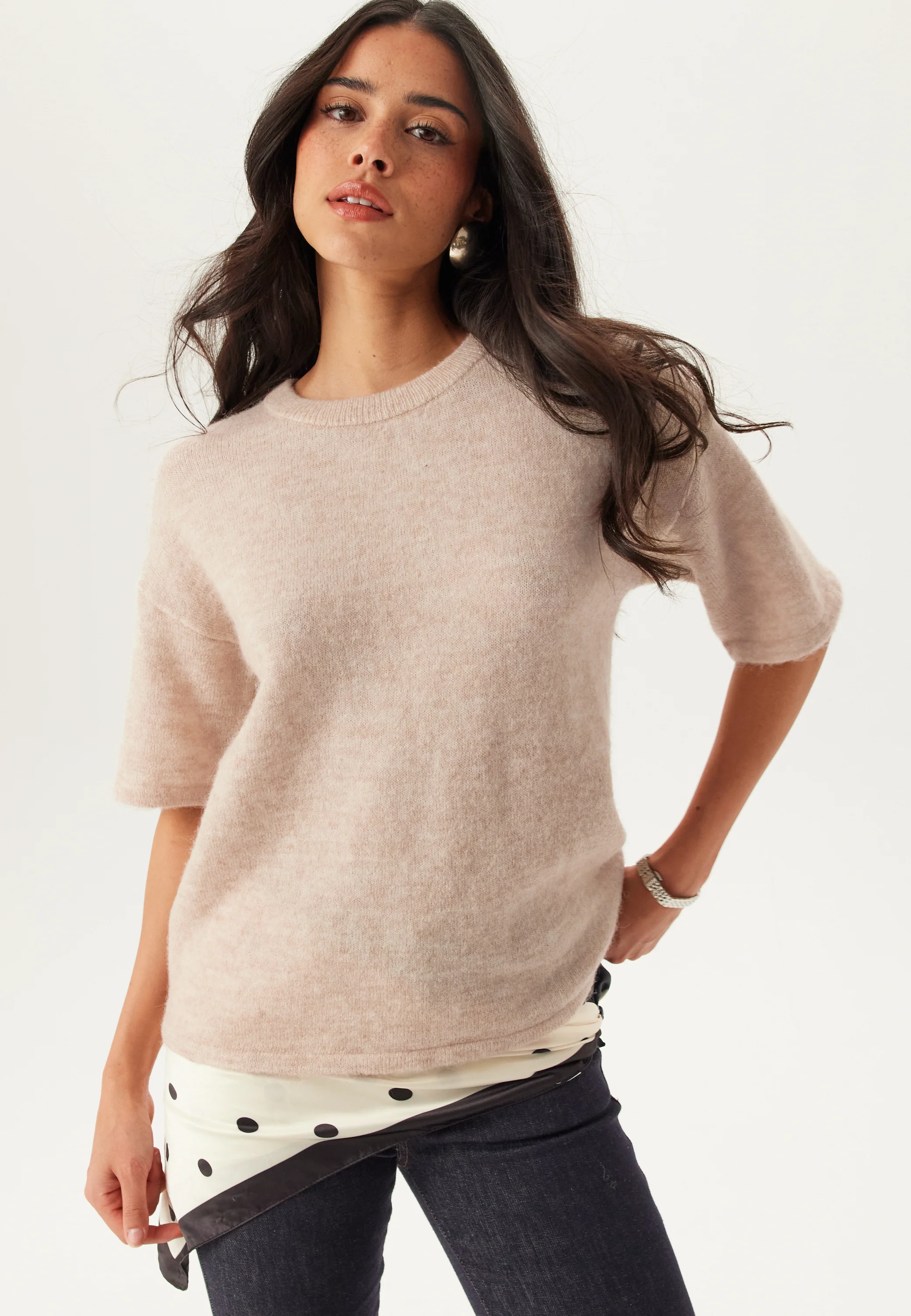 Slflulu 2/4 KNIT O-NECK KNIT O